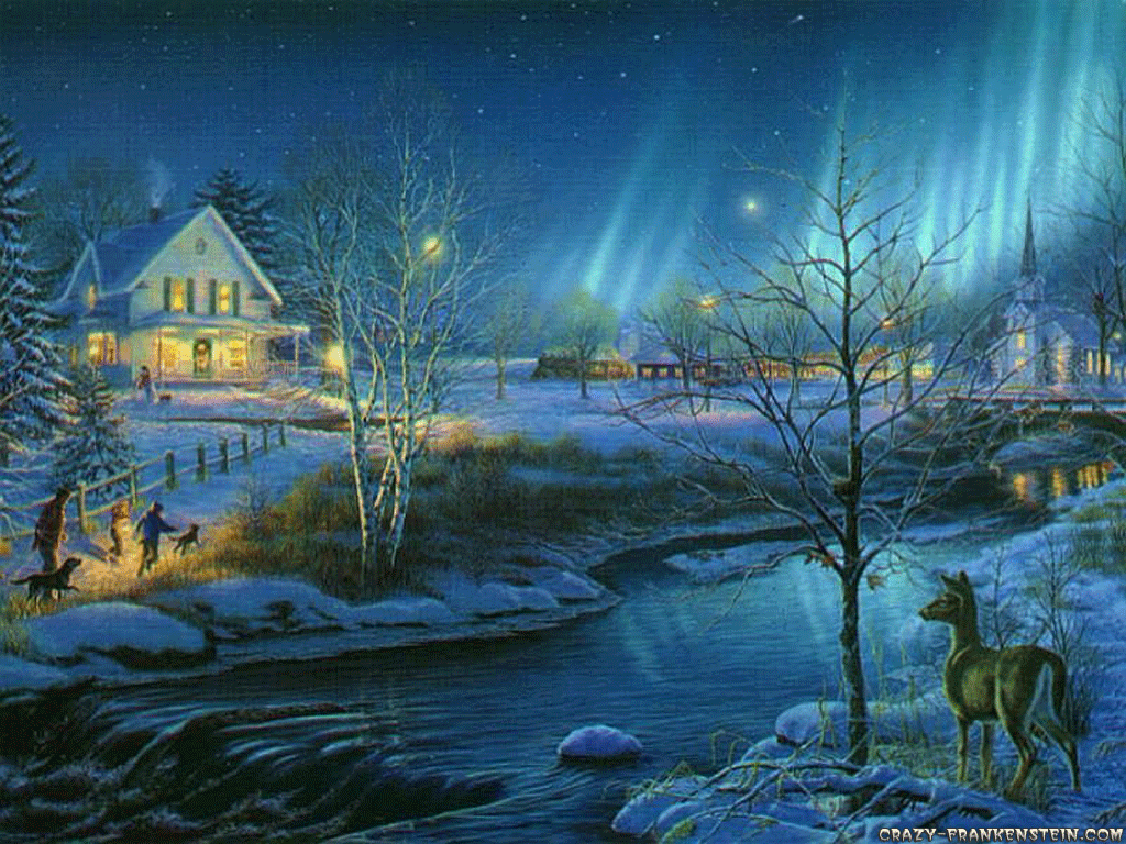 1024x768 Christmas Winter Scenes Wallpaper Gallery. CHRISTMAS