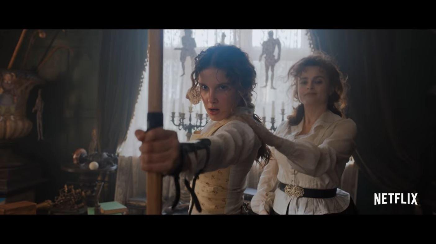 1405x785 Millie Bobby Brown is a spunky teenaged detective in first trailer for Enola Holmes