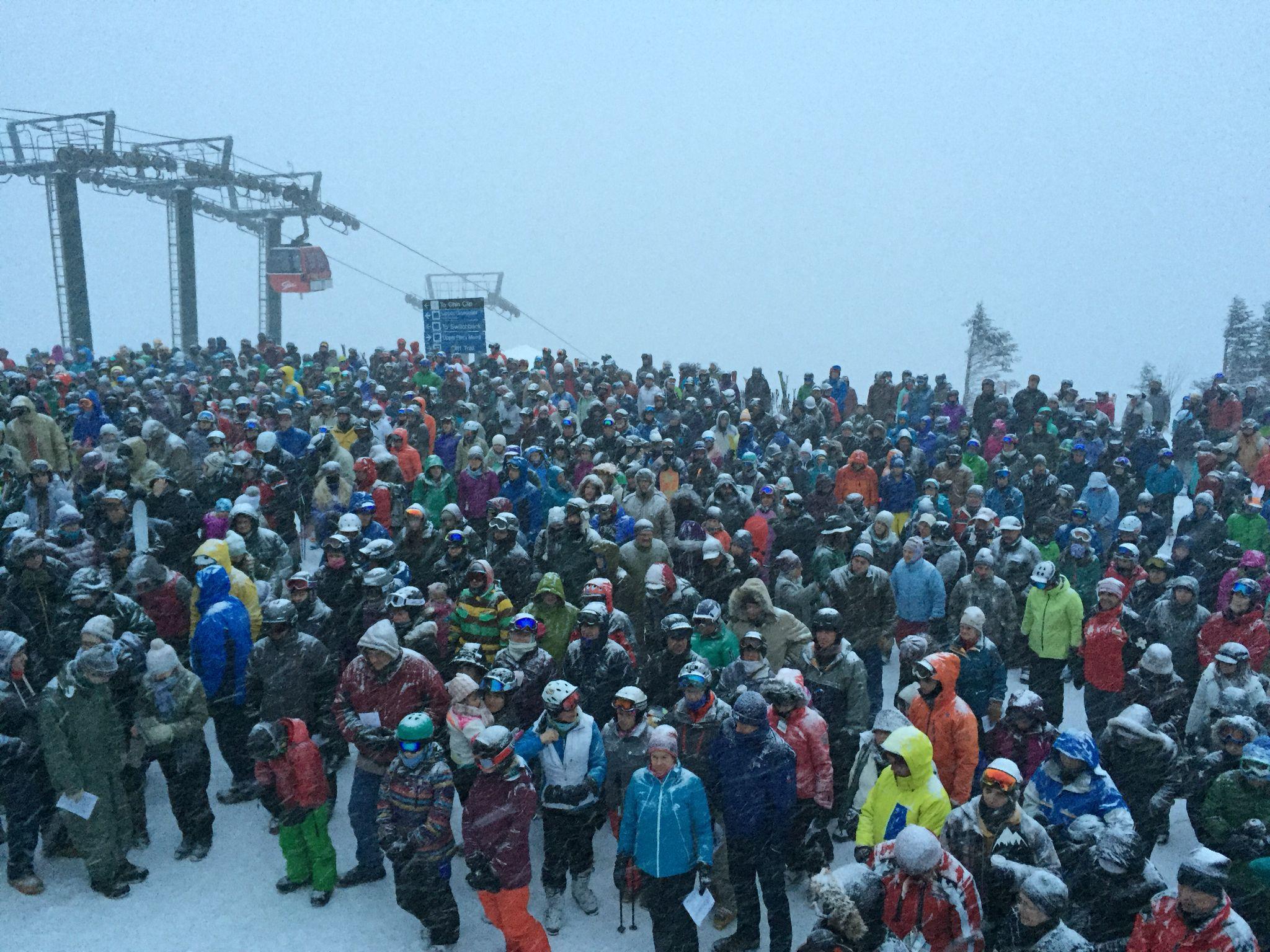 2048x1536 Easter sunrise service atop Stowe Mountain, Vermont. My