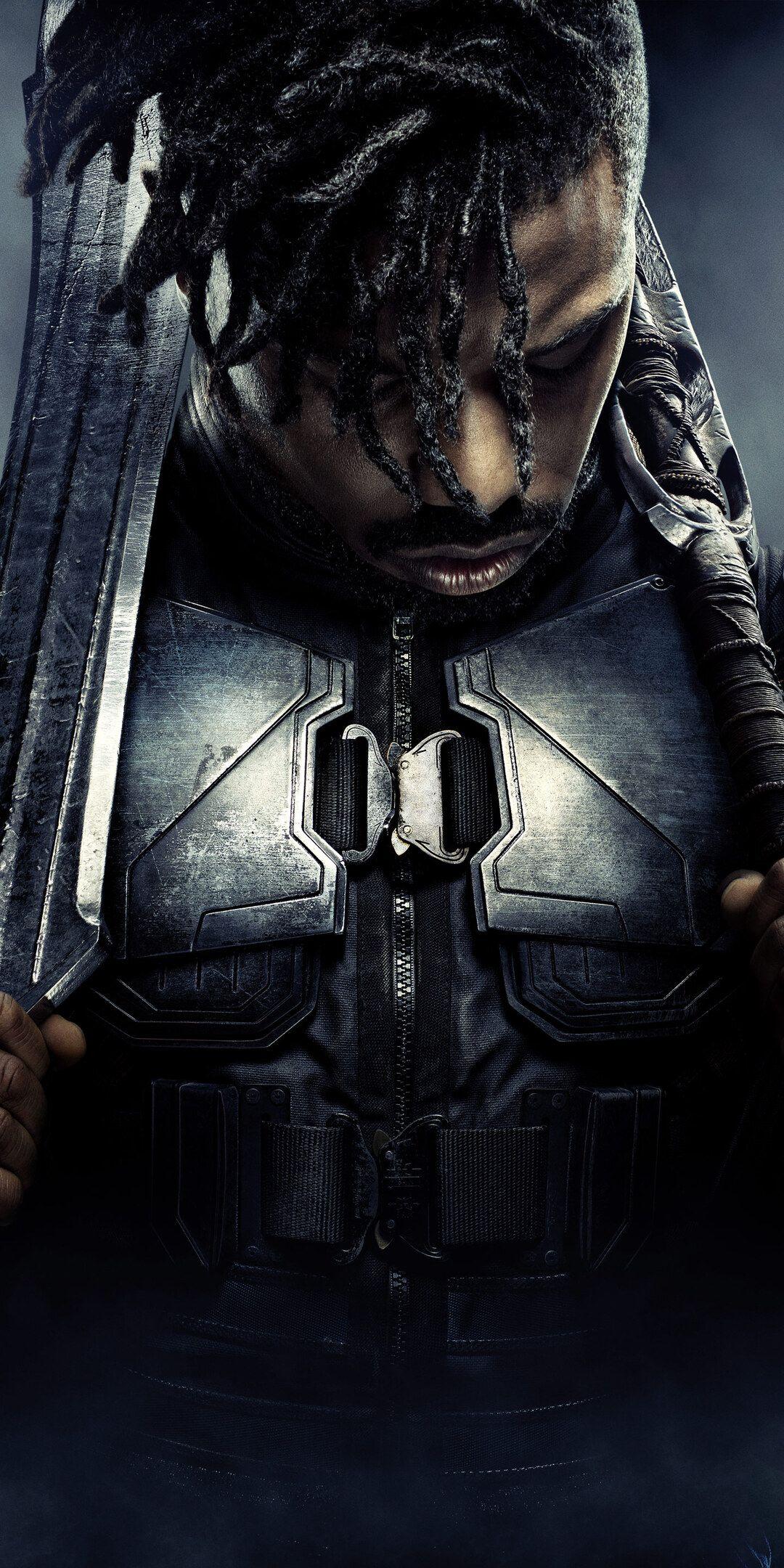 1080x2160 Michael B Jordan Black Panther Poster 4k 5k One Plus 5T, Honor 7x, Honor view Lg Q6 HD 4k Wallpaper, Image, Background, Photo and Picture
