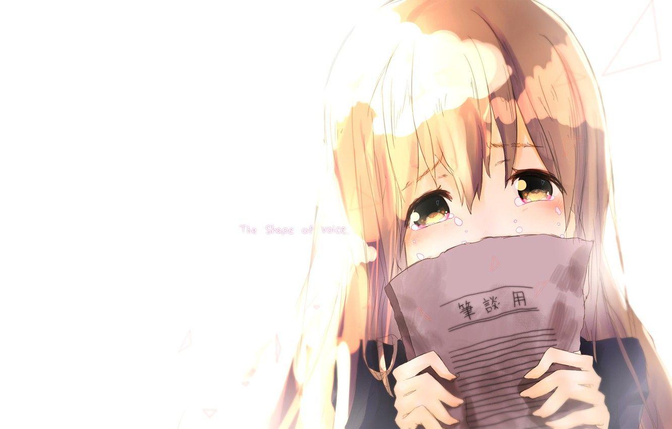 1332x850 Wallpaper girl, Anime, notebook, You no Katachi, A Silent Voice, Form Voice image for desktop, section сёнэн