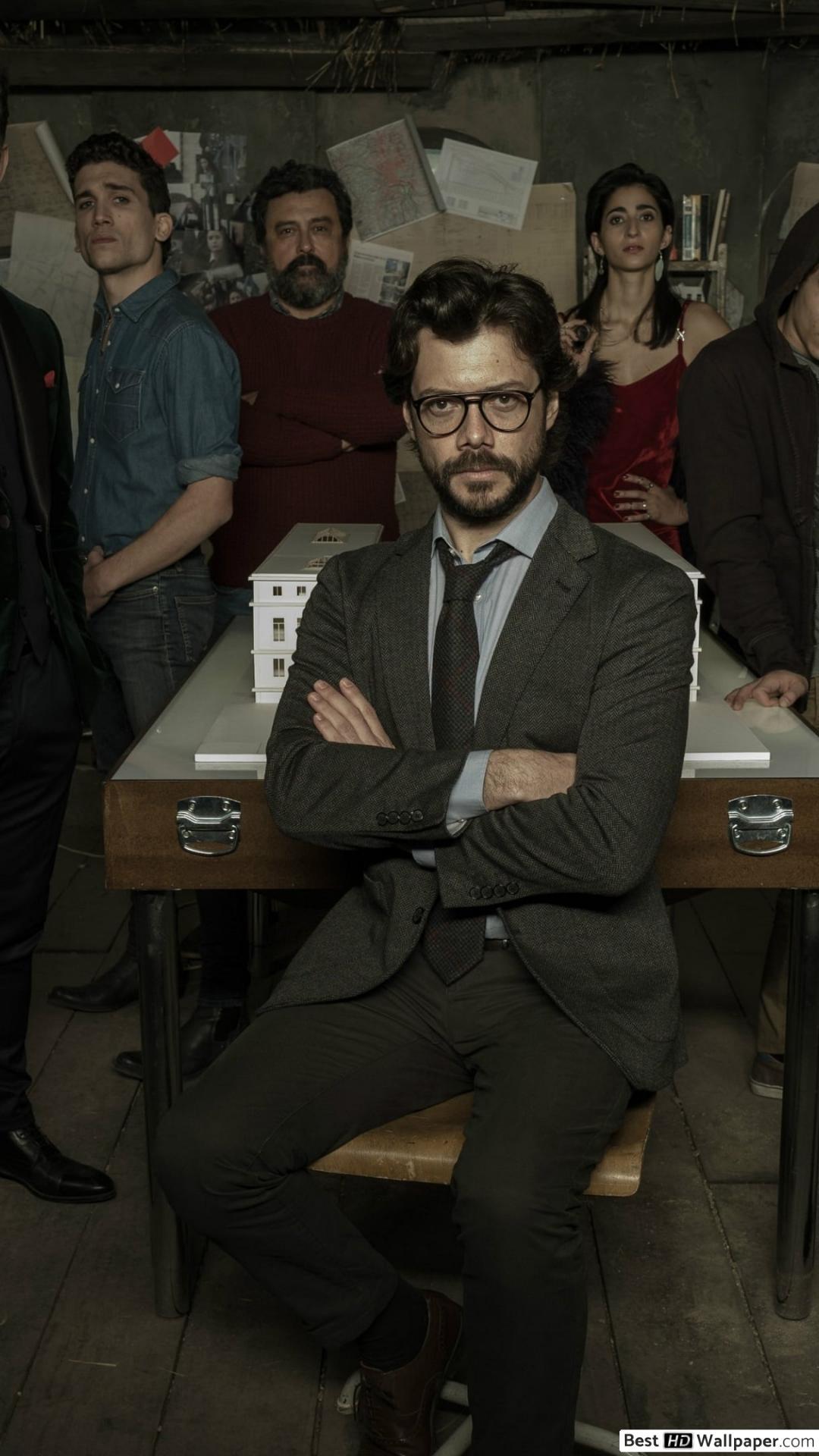 1080x1920 La Casa de Papel Team HD wallpaper download