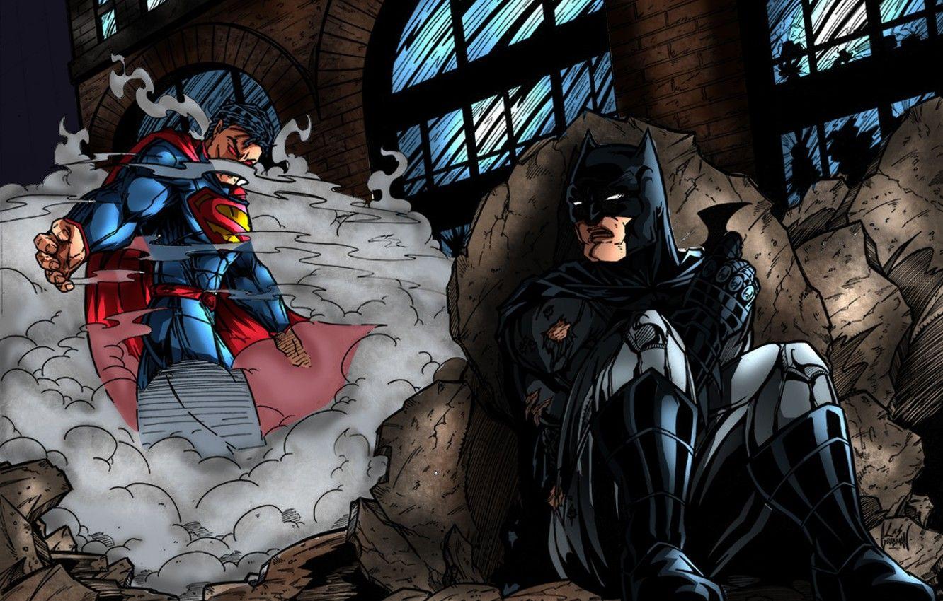 1332x850 Wallpaper fight, Batman, Superman, Batman v Superman image for desktop, section фантастика