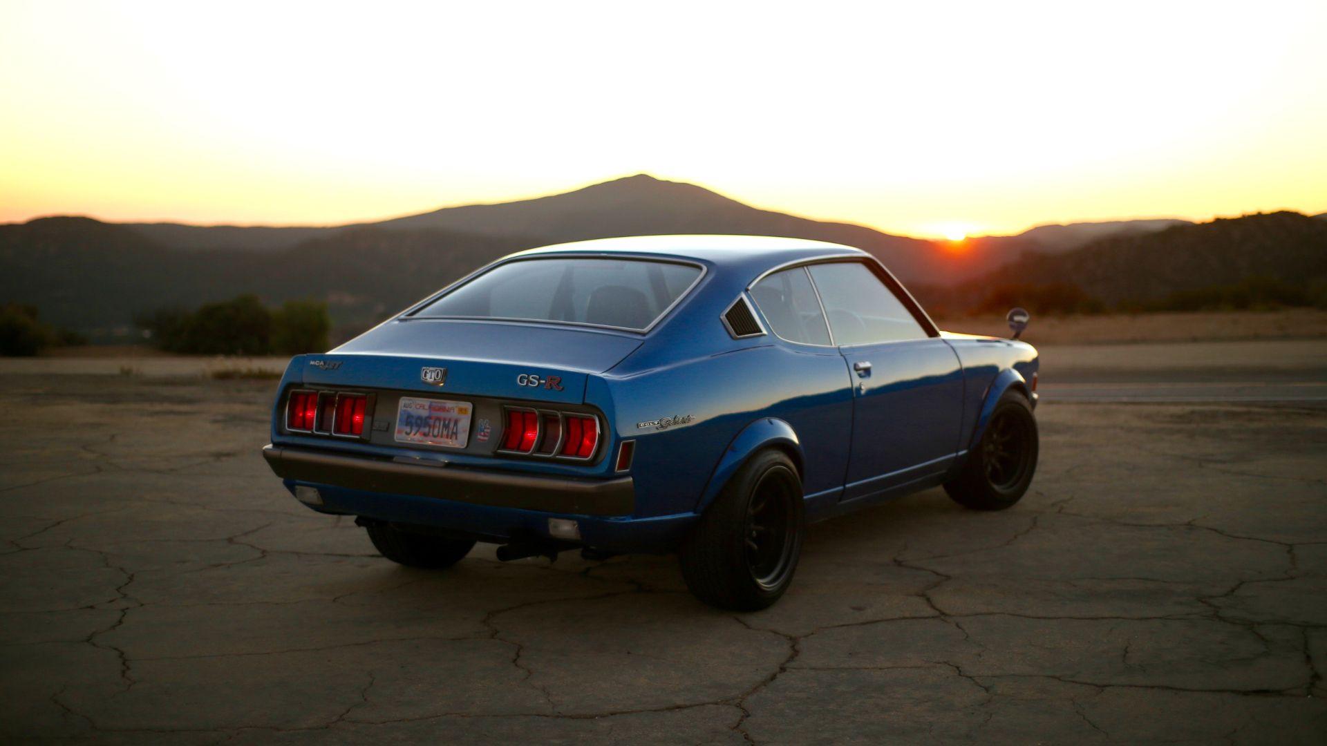 1920x1080 Mitsubishi Galant Japanese Cars Car Sunset Wallpaper:1920x1080