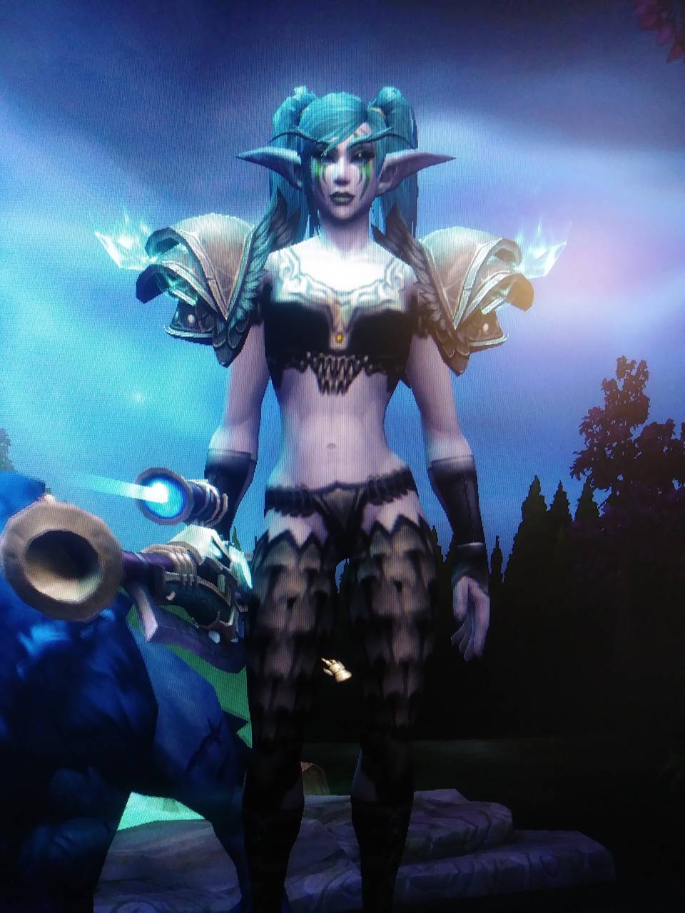 960x1280 Night elf hunter wallpaper