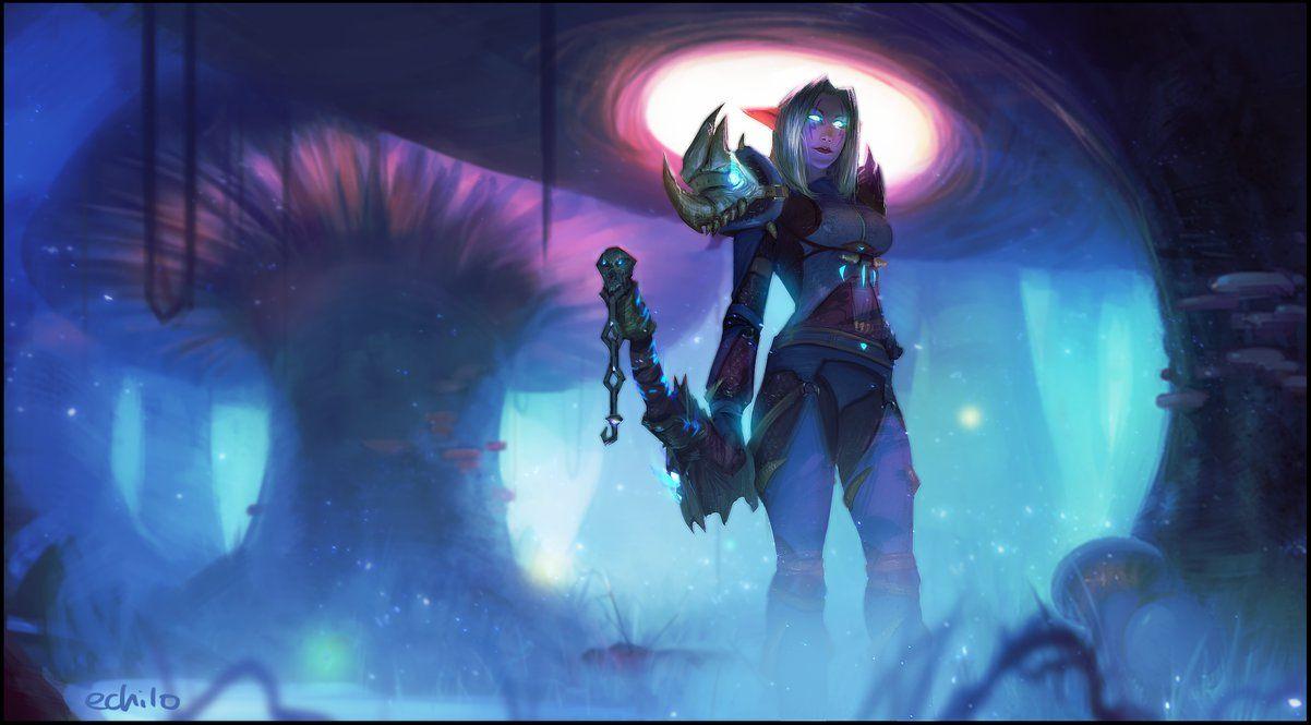1202x665 Night Elf Wallpaper
