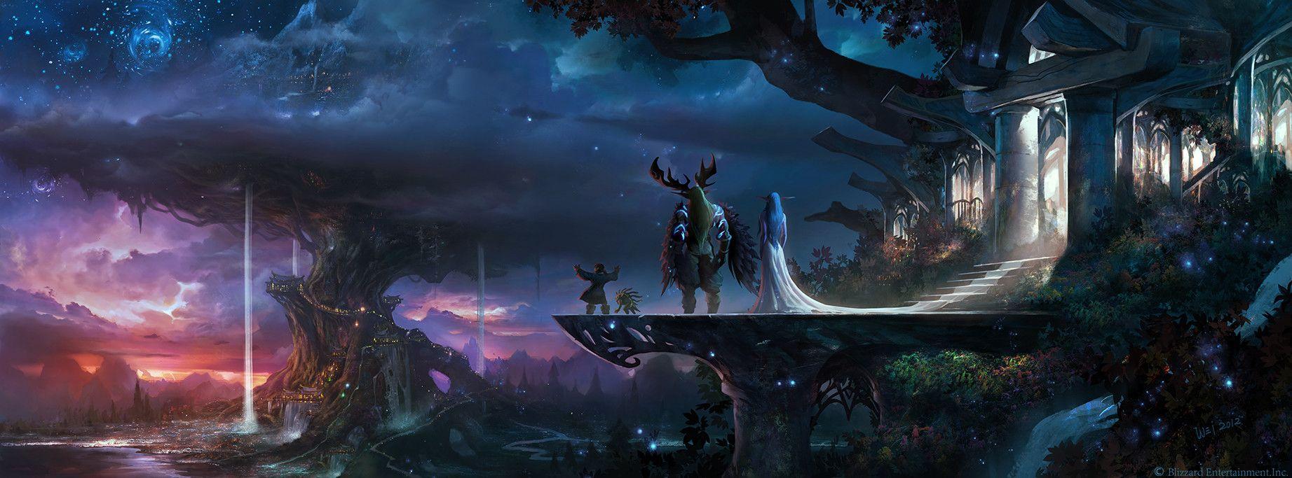 1843x683 I'm gonna miss Teldrassil. (Wei Wang)