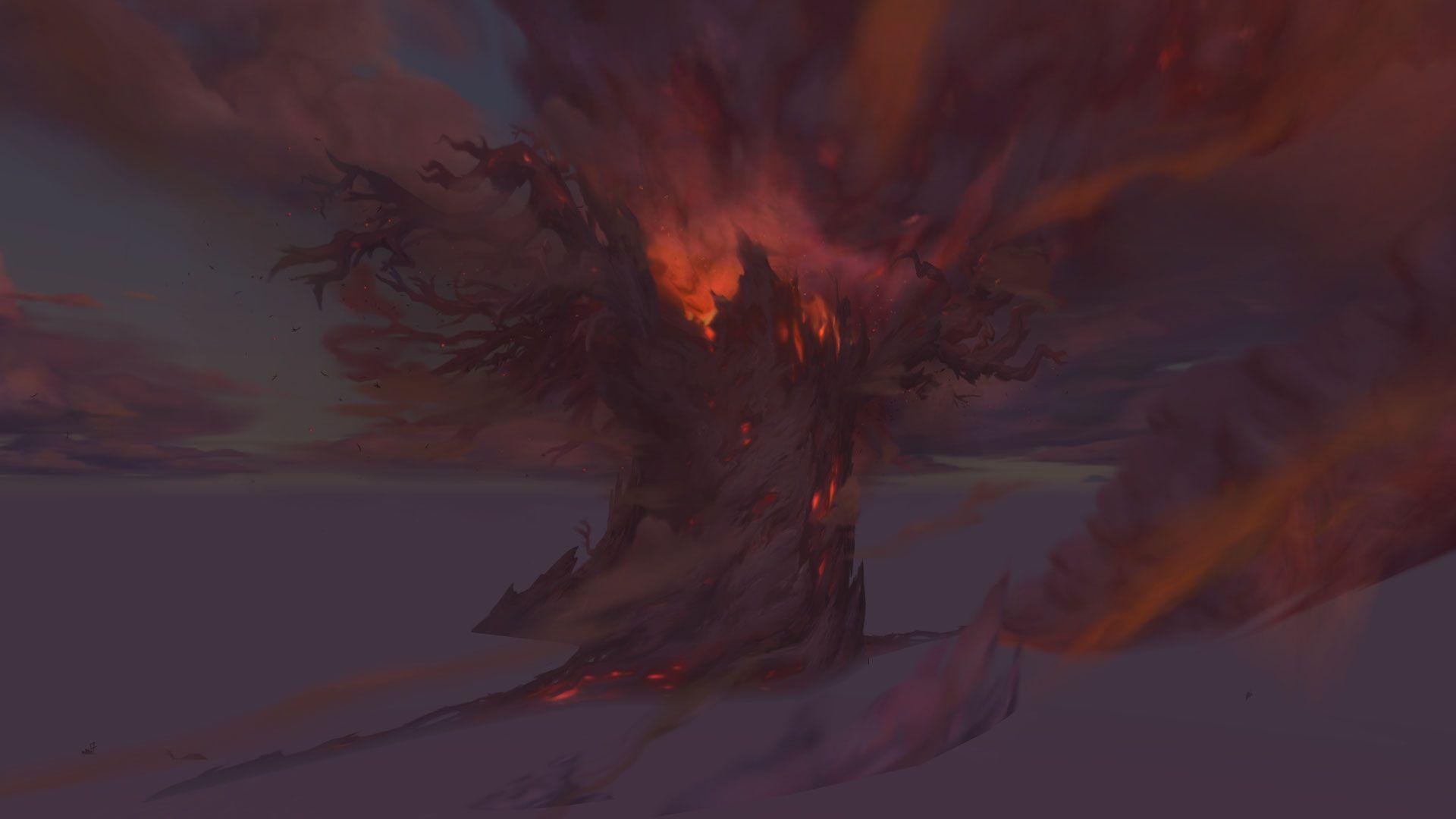 1920x1080 Burning of Teldrassil: Refugees Arrive to Stormwind. Teldrassil Aflame