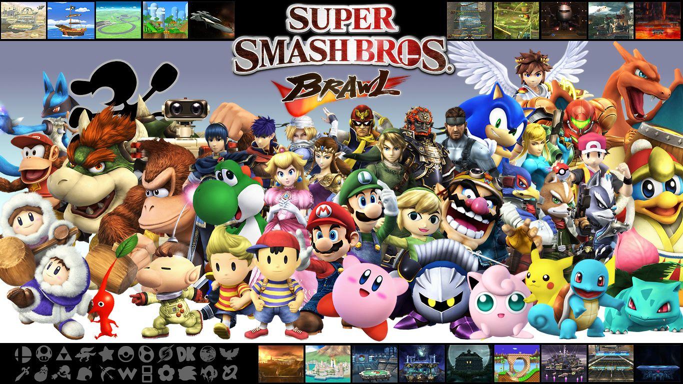 1366x768 Super Smash Bros Brawl wallpaperx768