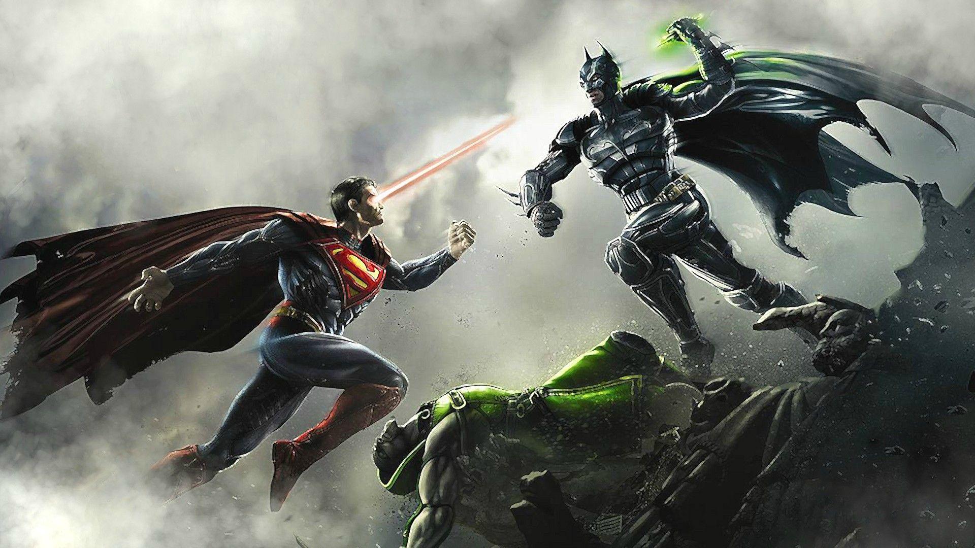 1920x1080 In light of the Batman vs Superman movie, here's a sick wallpaper of the two fighting