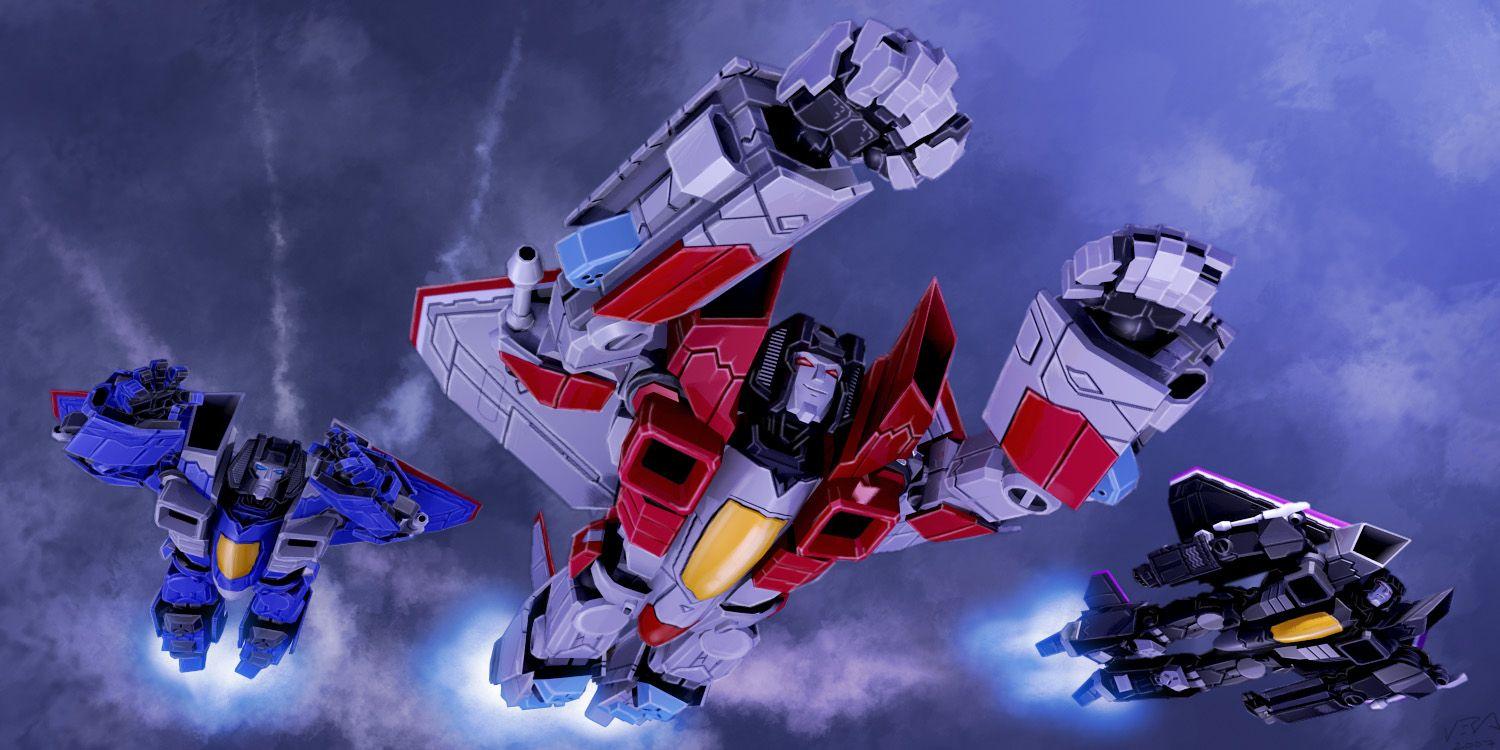 1500x750 War For Cybertron Starscream Optimus Prime Megatron Prime Decepticon Anime