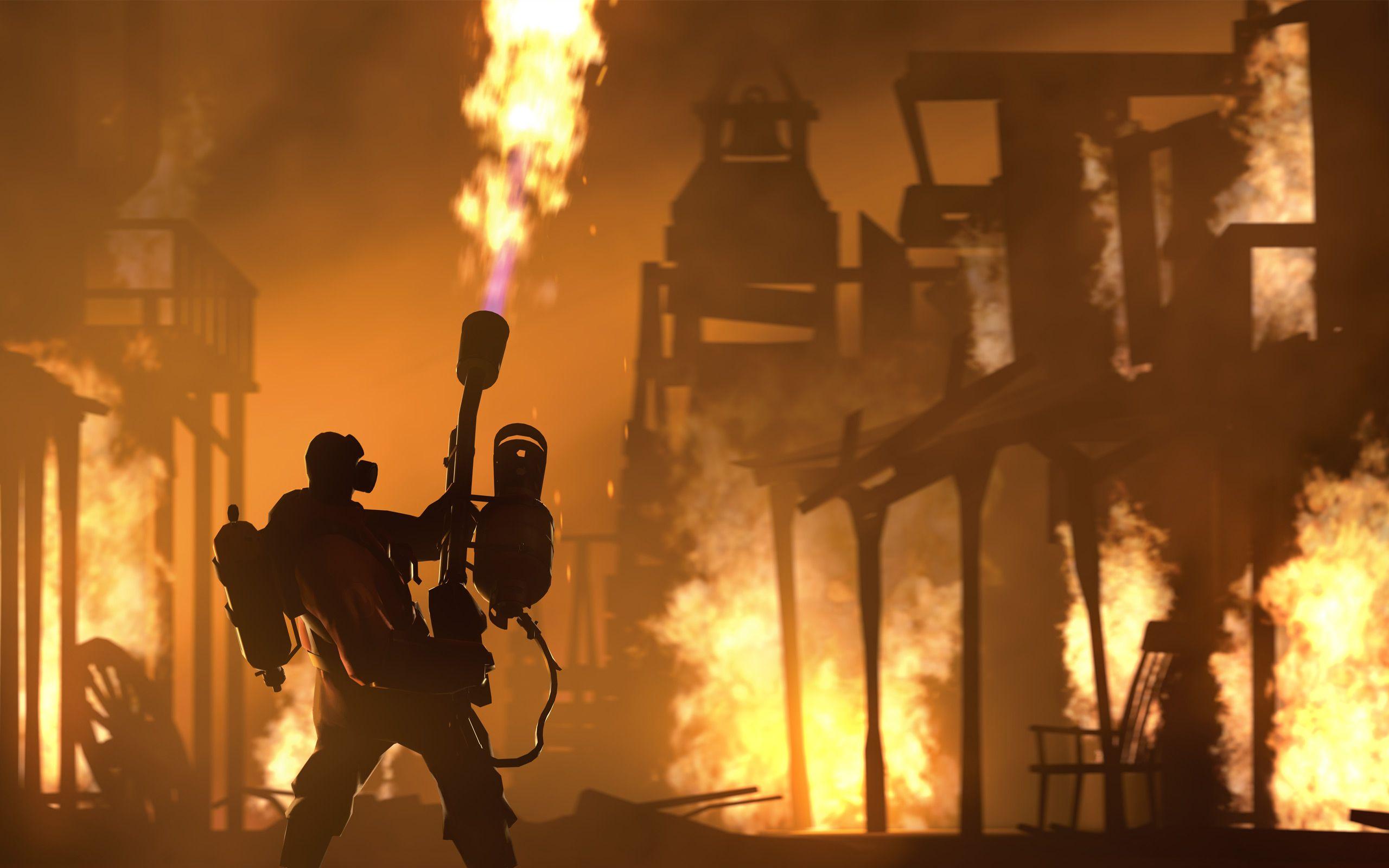 2560x1600 Team Fortress 2 Pyro Wallpaper