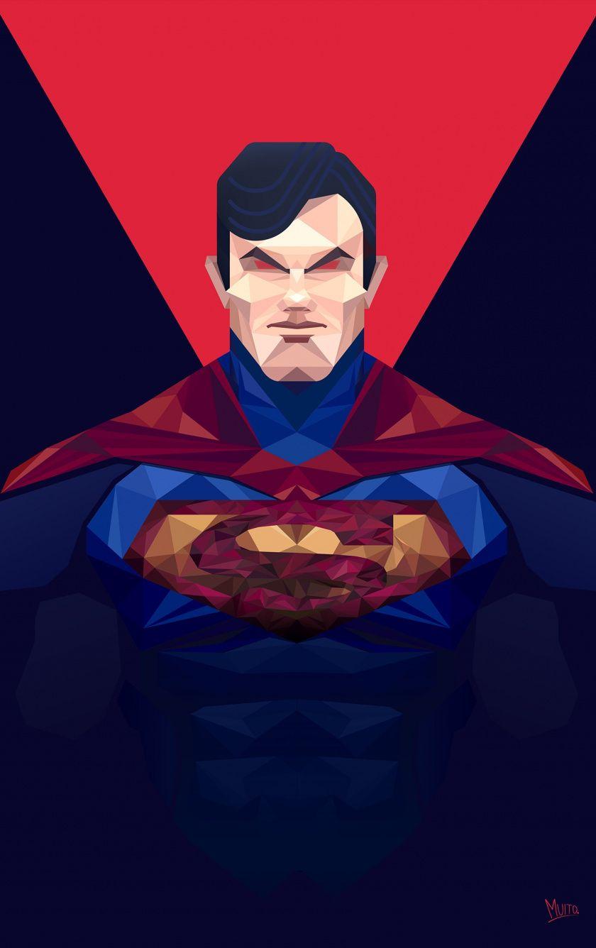 840x1336 Download Low poly, superman, DC, art wallpaper, 840x iPhone iPhone 5S, iPhone 5C, iPod Touch