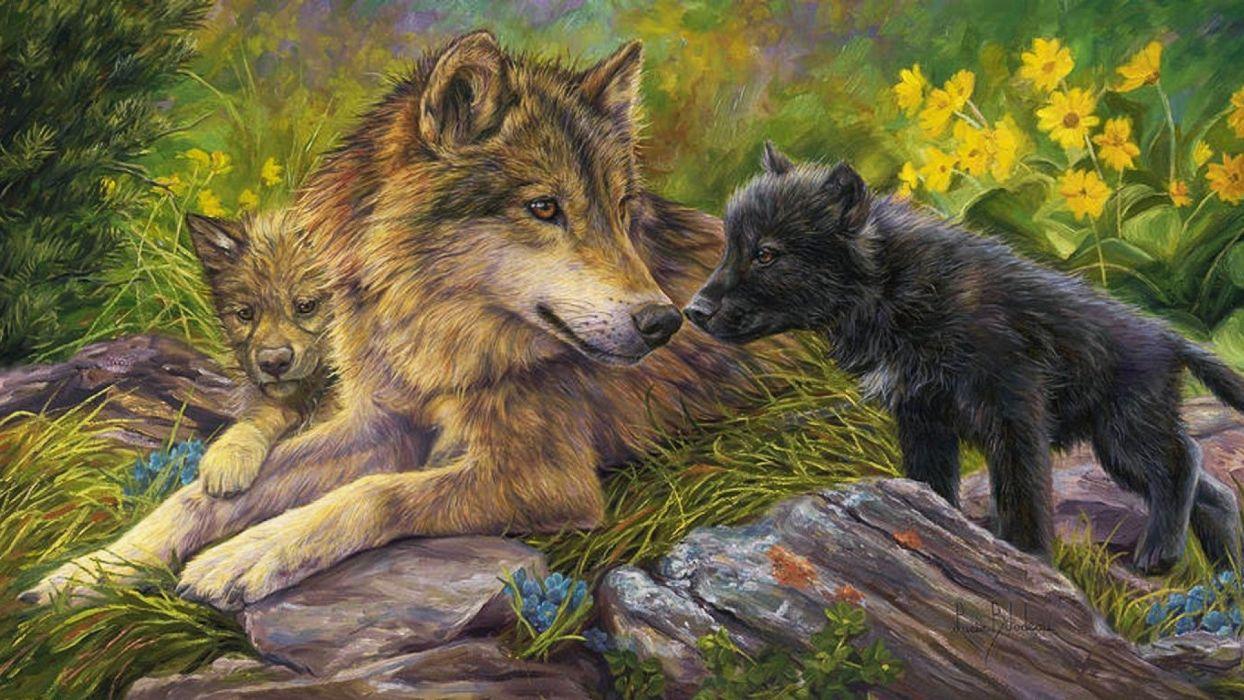 1244x700 Art oil painting drawing Unconditional Love animal painting wallpaperx1080