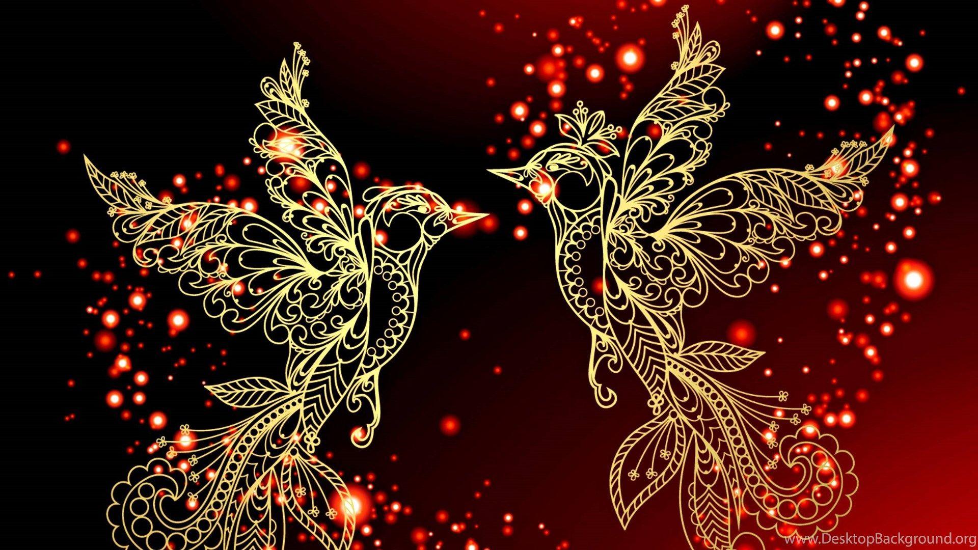 1920x1080 Beautiful Wallpaper Of Love Birds Love Birds Painting HD Desktop Background
