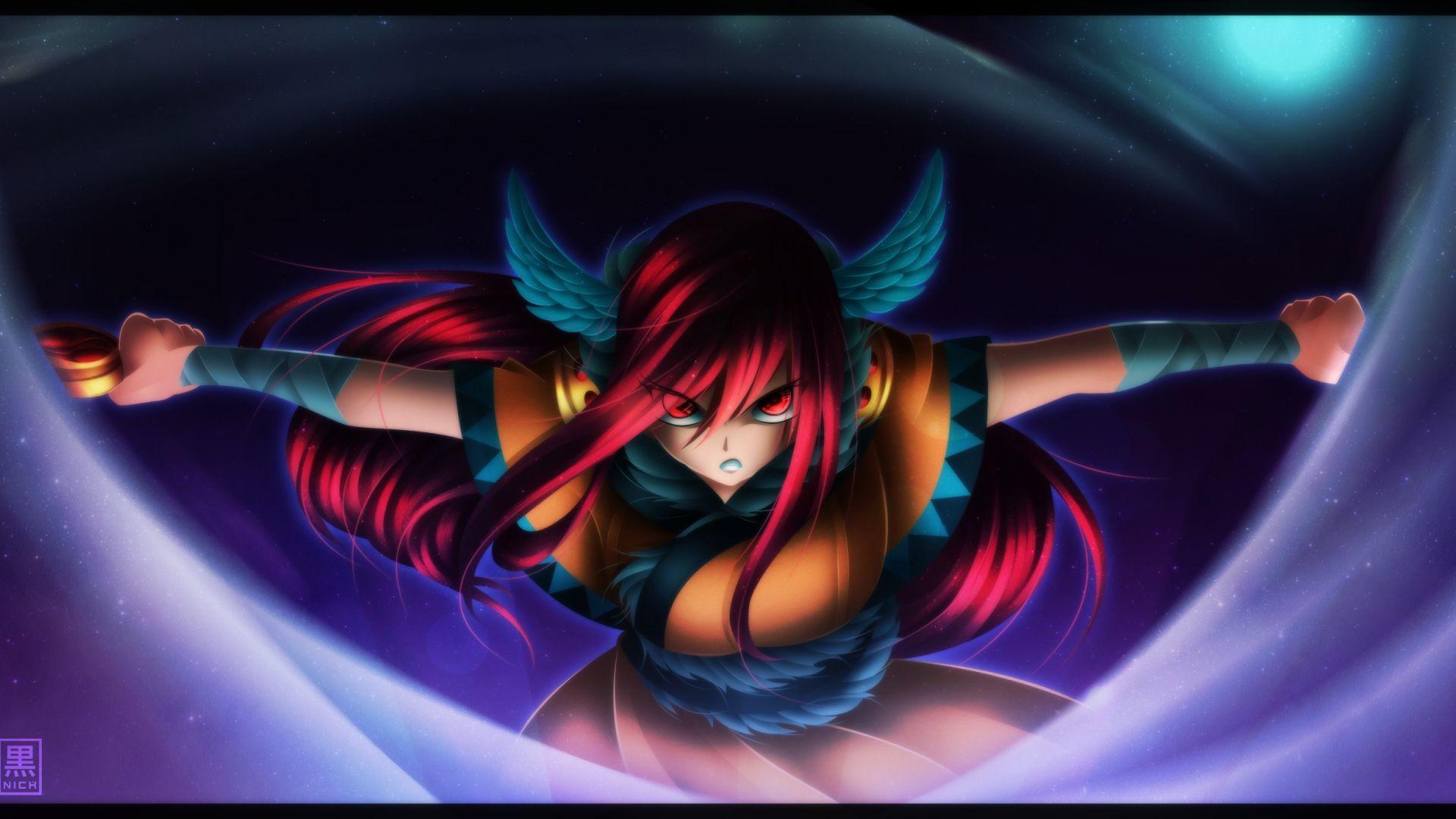 1920x1080 Desktop Wallpaper Erza Scarlet, Fairy Tail, Fighting Mood, HD Image, Picture, Background, G3hrge