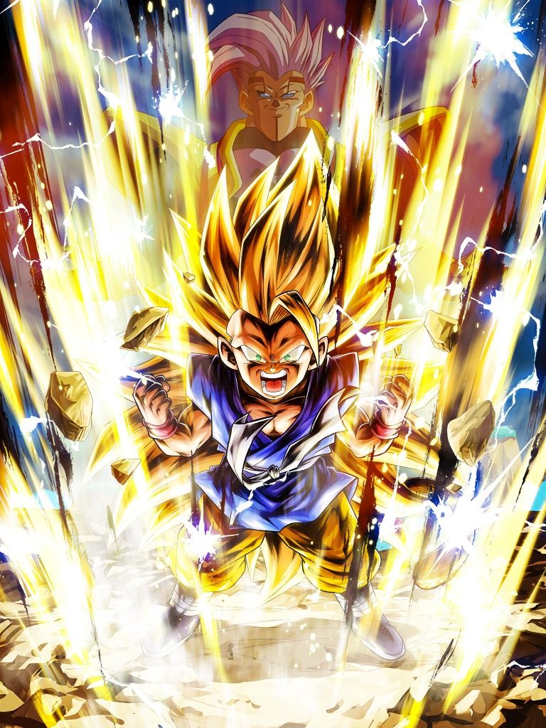 768x1024 Super Saiyan 3 Kid Goku 4K Wallpaper