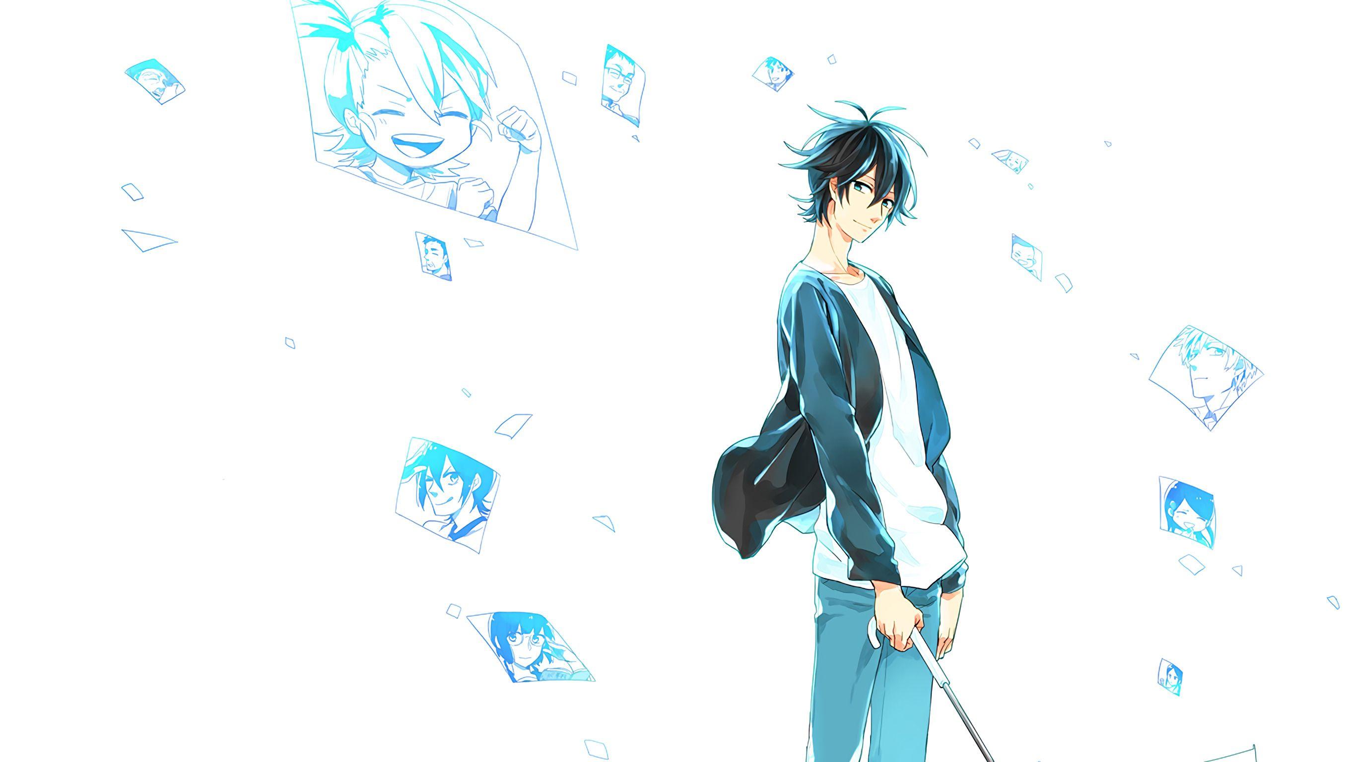 2732x1536 blue eyes dark hair barakamon handa seishuu anime anime boys simple background black hair wallpaper. Mocah.org HD Desktop Wallpaper