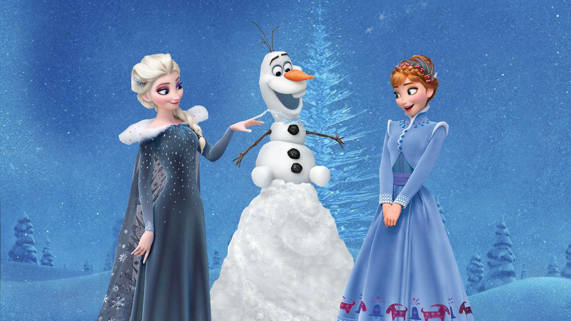 1920x1080 Wallpaper 4k Olafs Frozen Adventure Anna Elsa Adventure, Anna, Elsa, Frozen, Olafs, Showman
