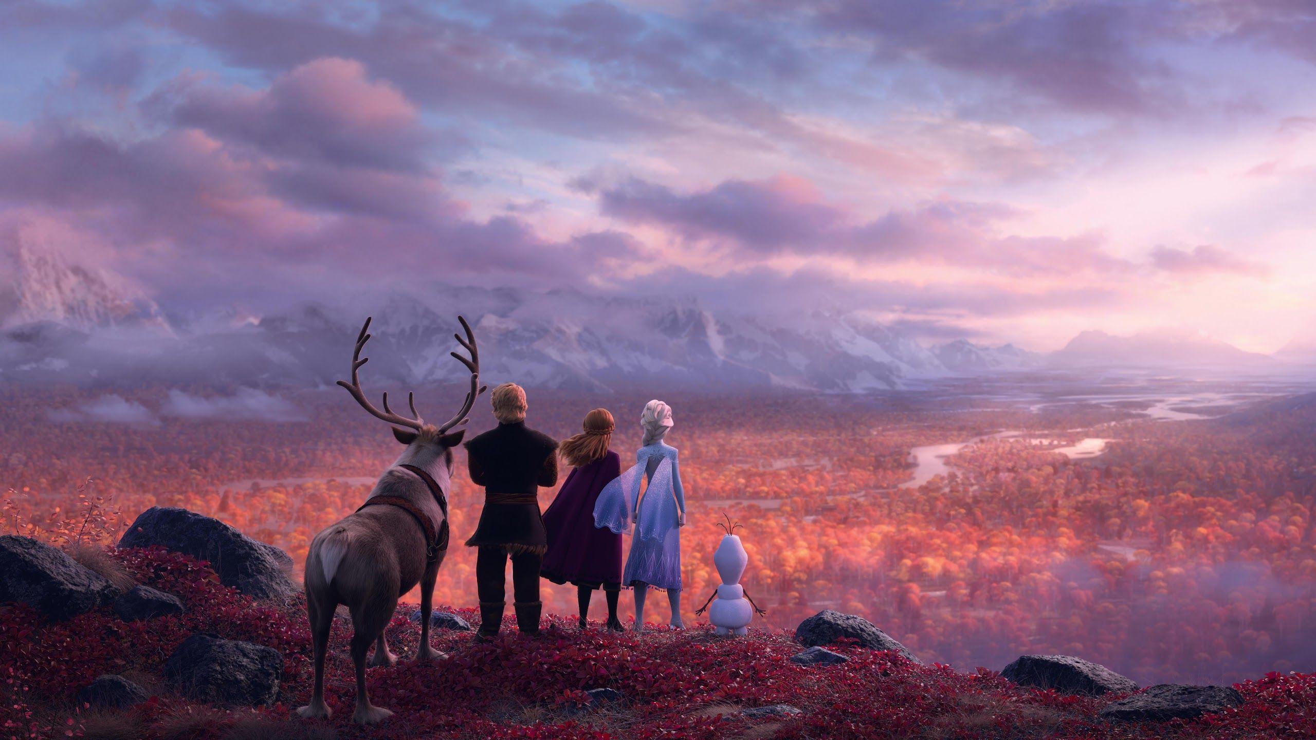 2560x1440 Frozen 2 Olaf Elsa Anna Kristoff 8K Wallpaper