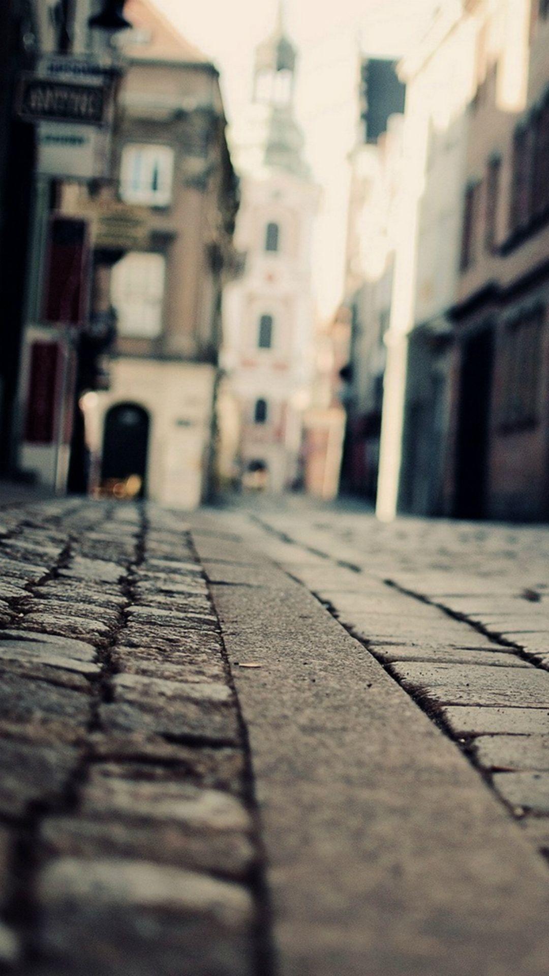 1080x1920 Vintage Downtown Street Scene #iPhone #wallpaper. iPhone 8