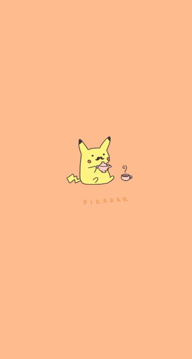 736x1377 Pikachu Tea time // Tap to see more Pikachu iPhone Wallpaper mobile9 #pokemon Full HD 4K. iPhone wallpaper kawaii, Cute screen savers, Kawaii wallpaper