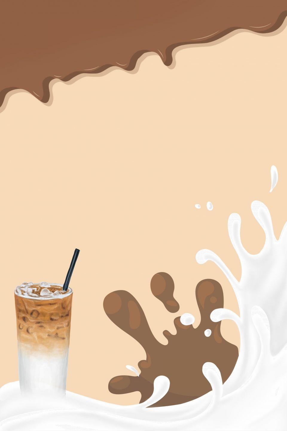 960x1440 Milk Tea Gourmet Minimalist Background. Tea illustration, Milk tea, Tea wallpaper