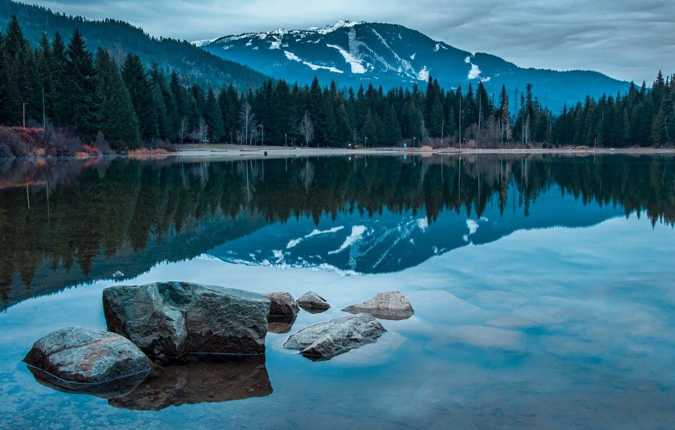 1332x850 Wallpaper landscape, mountains, nature, lake, stones, Canada, Lost British Columbia image for desktop, section природа