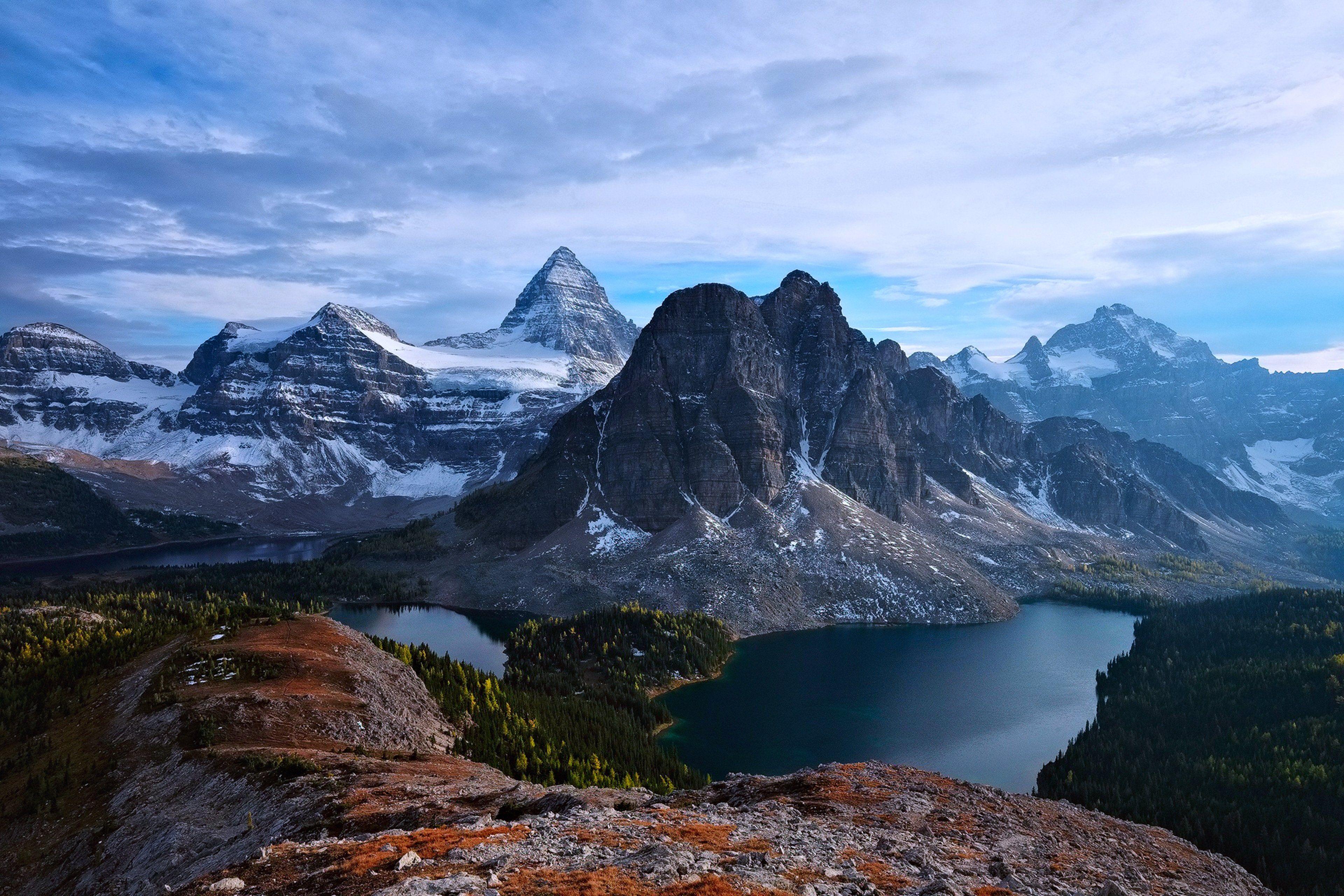 3840x2560 Assiniboine Mountain Nature Lake Mount Assiniboine British Columbia Canada wallpaperx2560