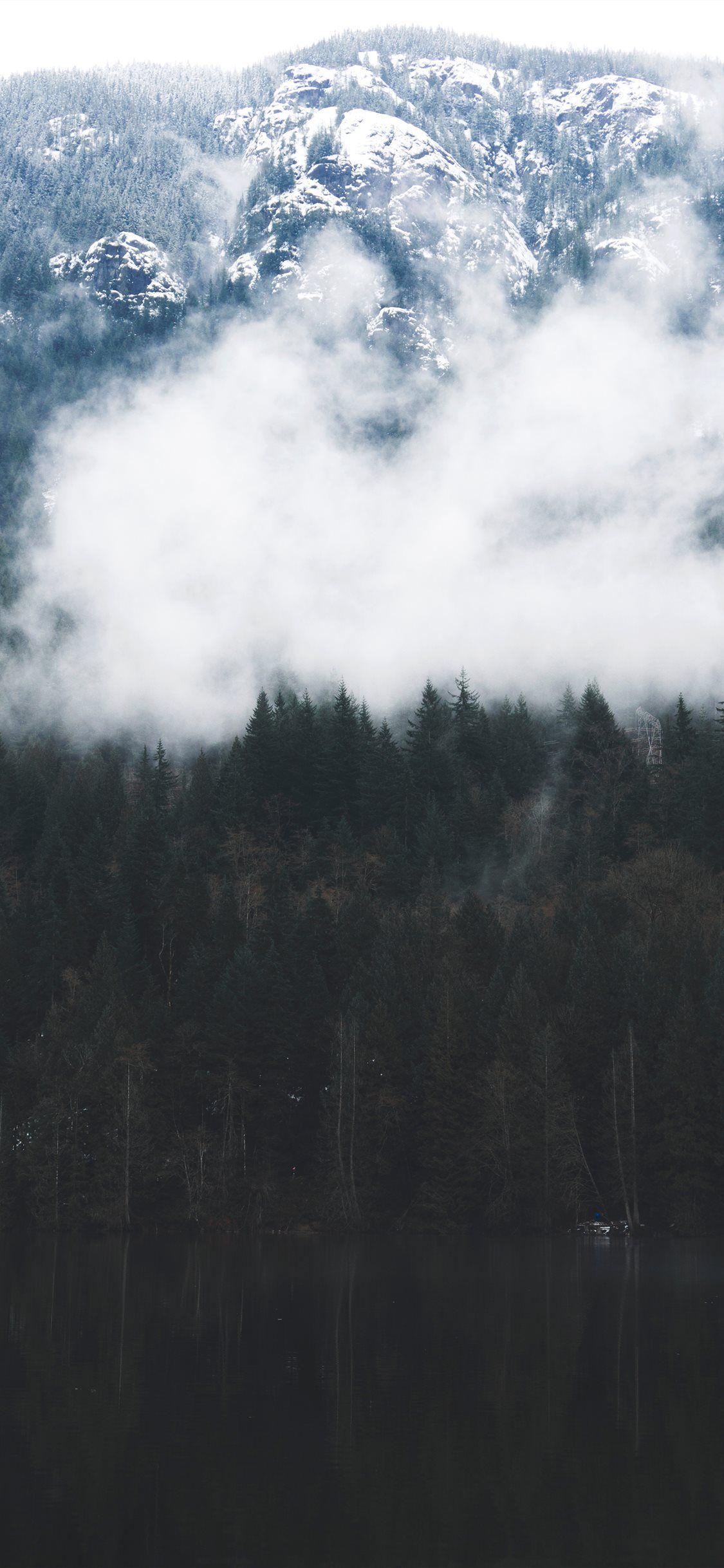 1125x2436 Buntzen Lake in British Columbia Canada iPhone X Wallpaper Free Download