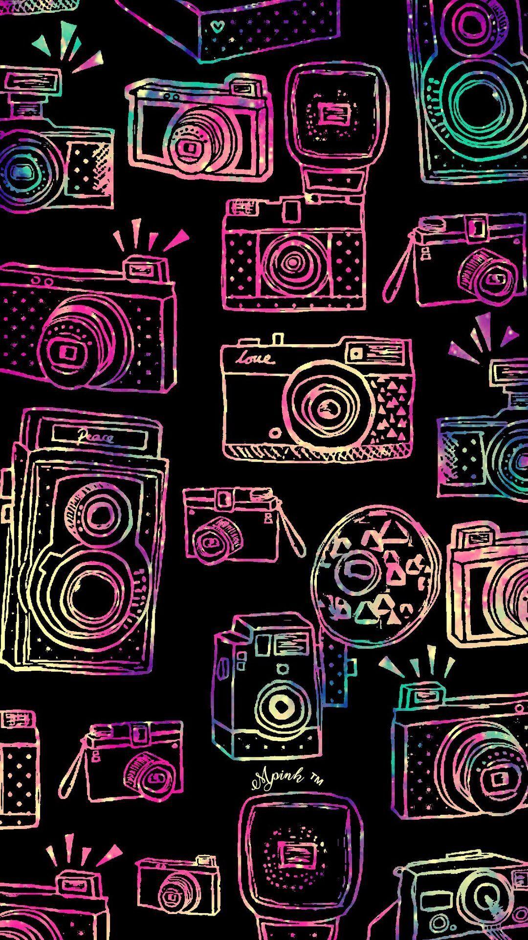 1080x1920 Neon Camera Wallpaper