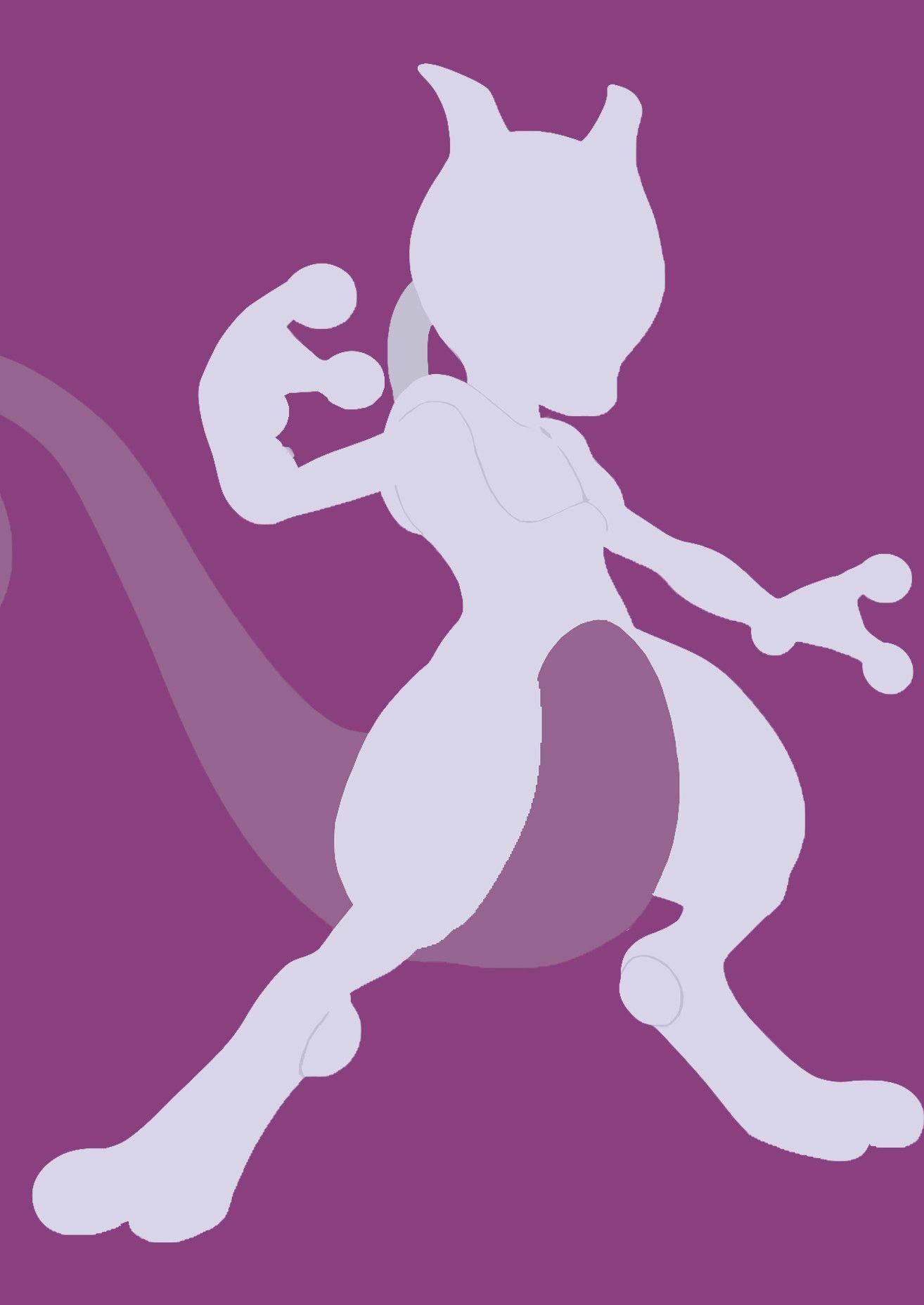 1314x1856 Mewtwo wallpaper minimalist