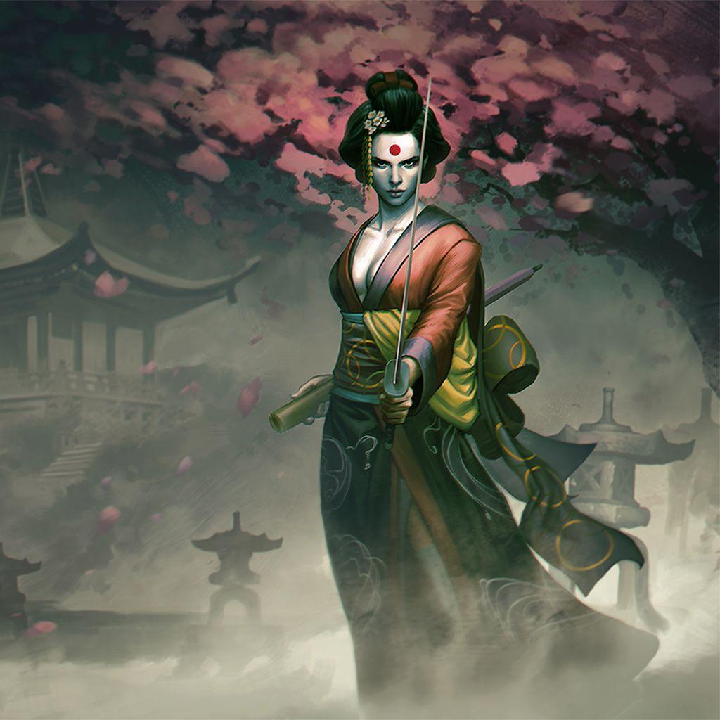 1024x1024 Katana Vengeful Kabuki Wallpaper Splash Art