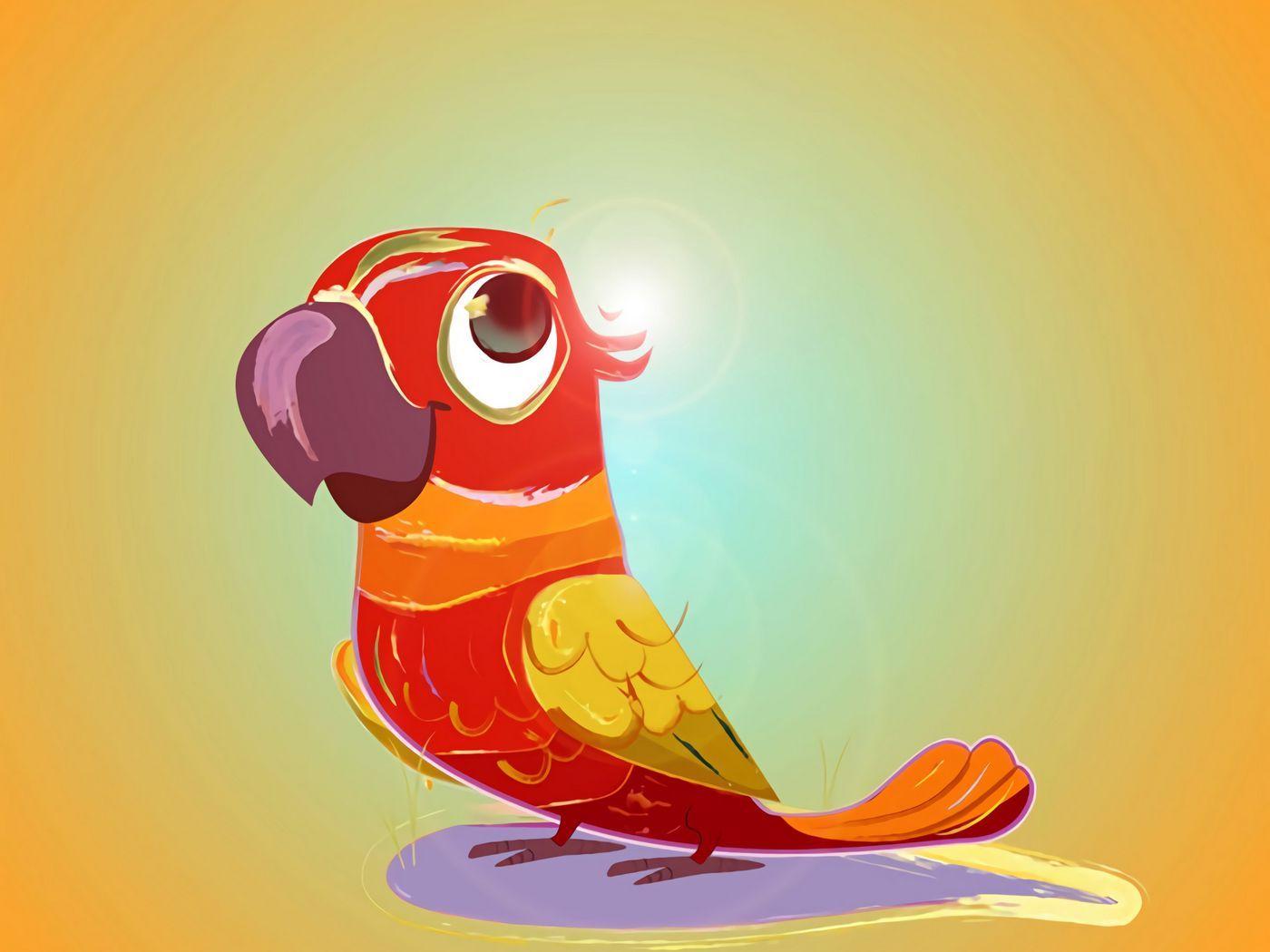 1400x1050 Download wallpaper 1400x1050 parrot, bird, bright, art standard 4:3 HD background