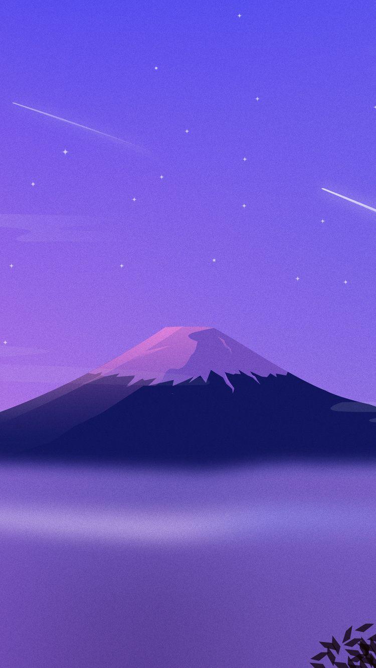 750x1334 Mount Fuji Minimal iPhone iPhone 6S, iPhone 7 HD 4k Wallpaper, Image, Background, Photo and Picture