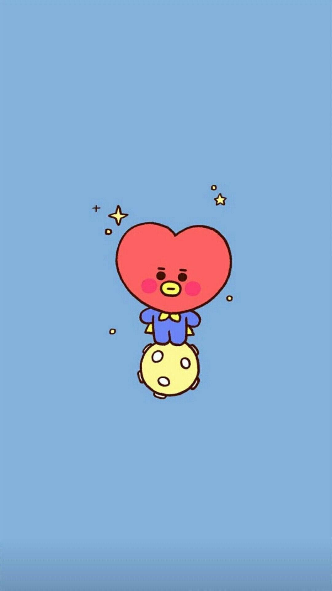 1080x1920 BT21 baby Tata wallpaper. Wallpaper lucu, Gambar lucu, Kartu lucu