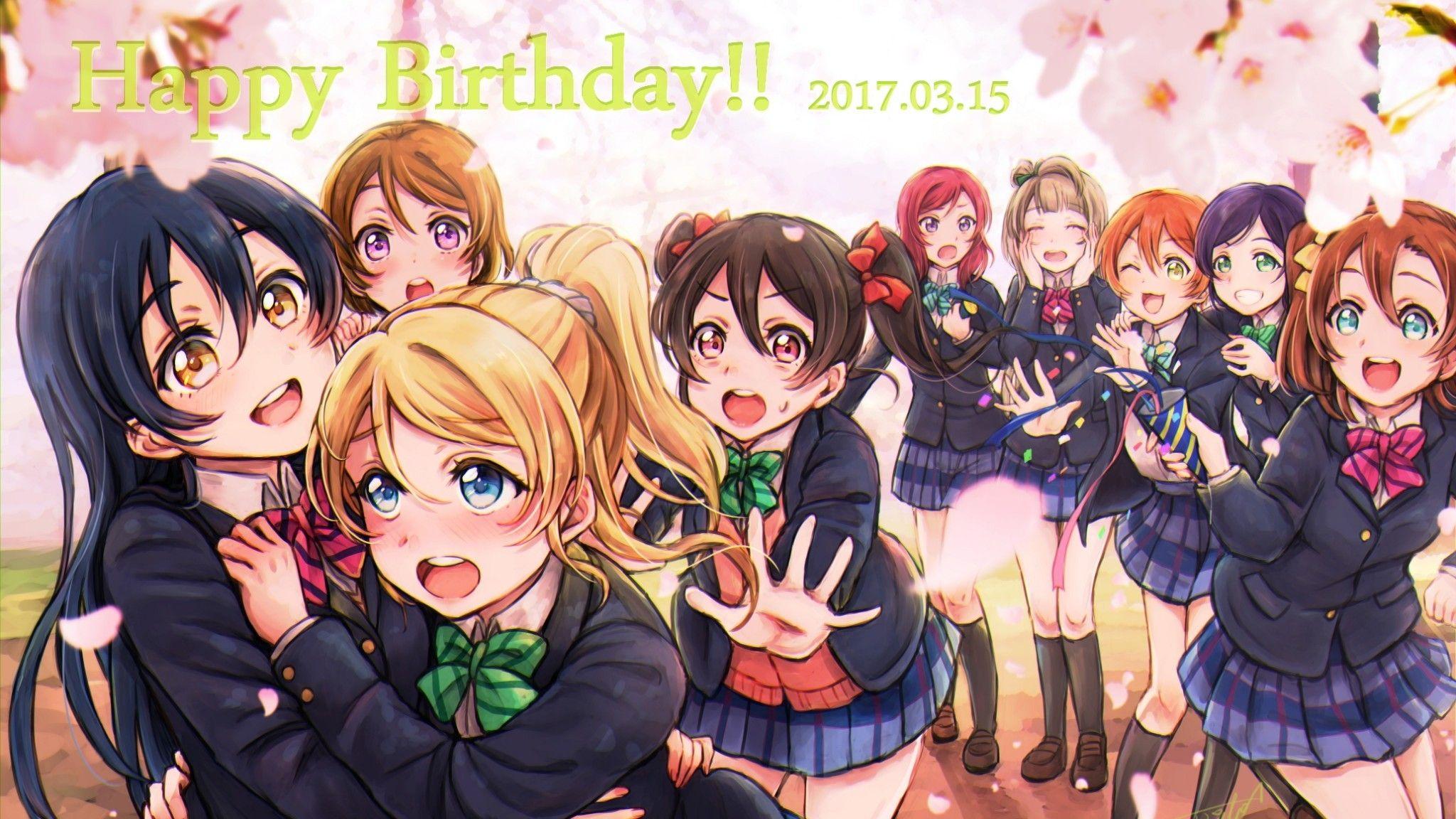 2048x1152 Download 2048x1152 Sonoda Umi, Minami Kotori, Yazawa Nico, Kousaka Honoka, Love Live Wallpaper