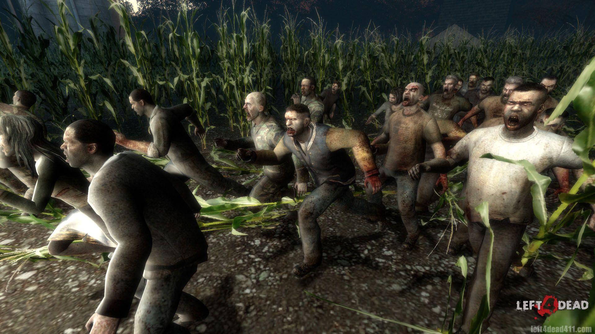 1920x1080 Zombies Charging Through A Cornfield For Dead Wallpaper