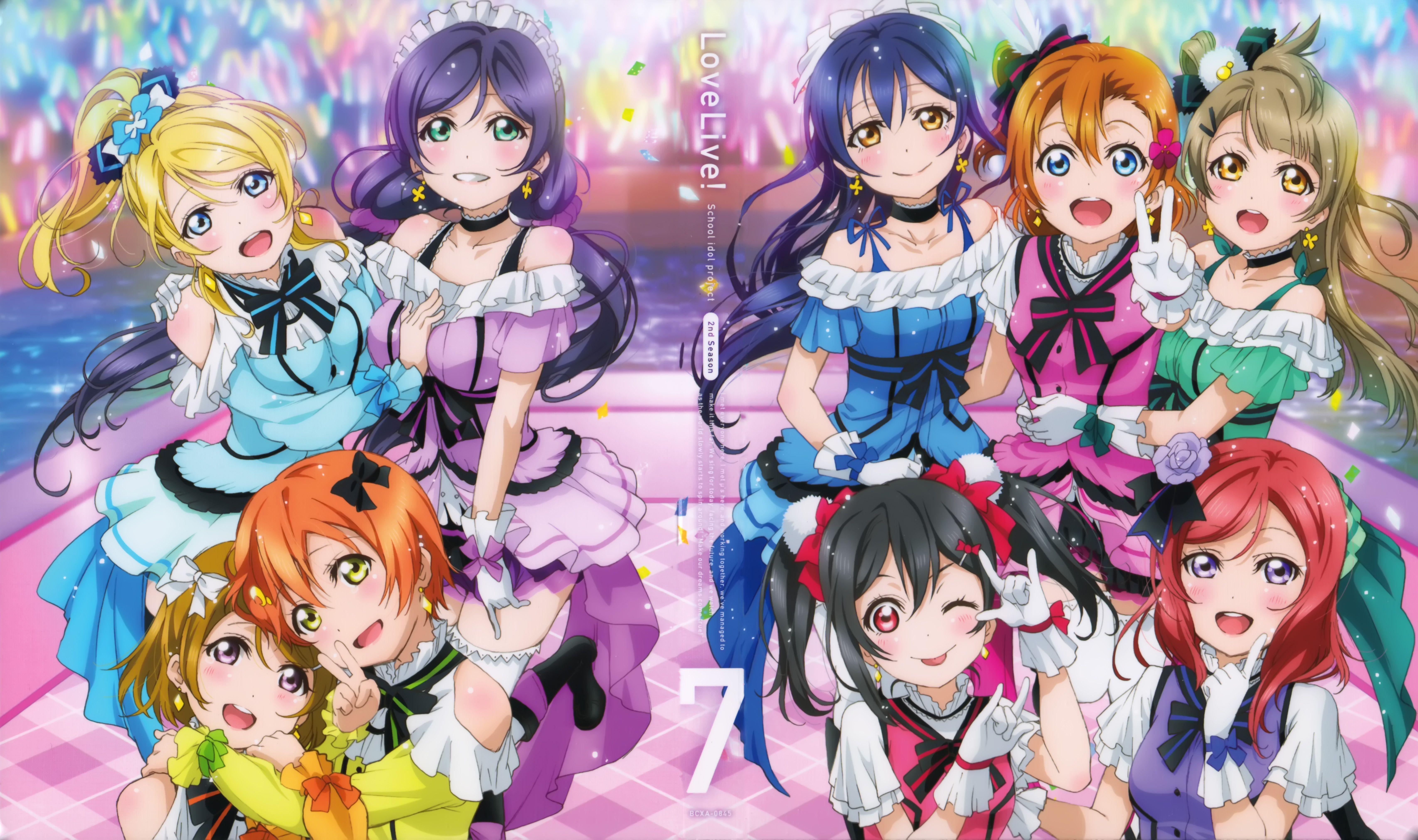 6825x4044 Title Anime Love Live Eri Ayase Hanayo Koizumi Live School Idol Project HD Wallpaper