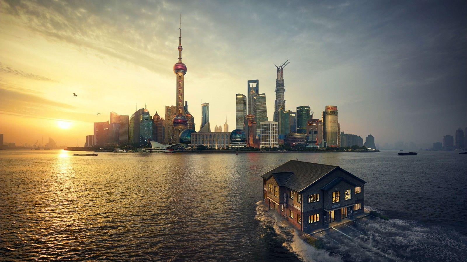 1600x900 Places #Shanghai Sunset 4K #wallpaper HD 4k background for android :)