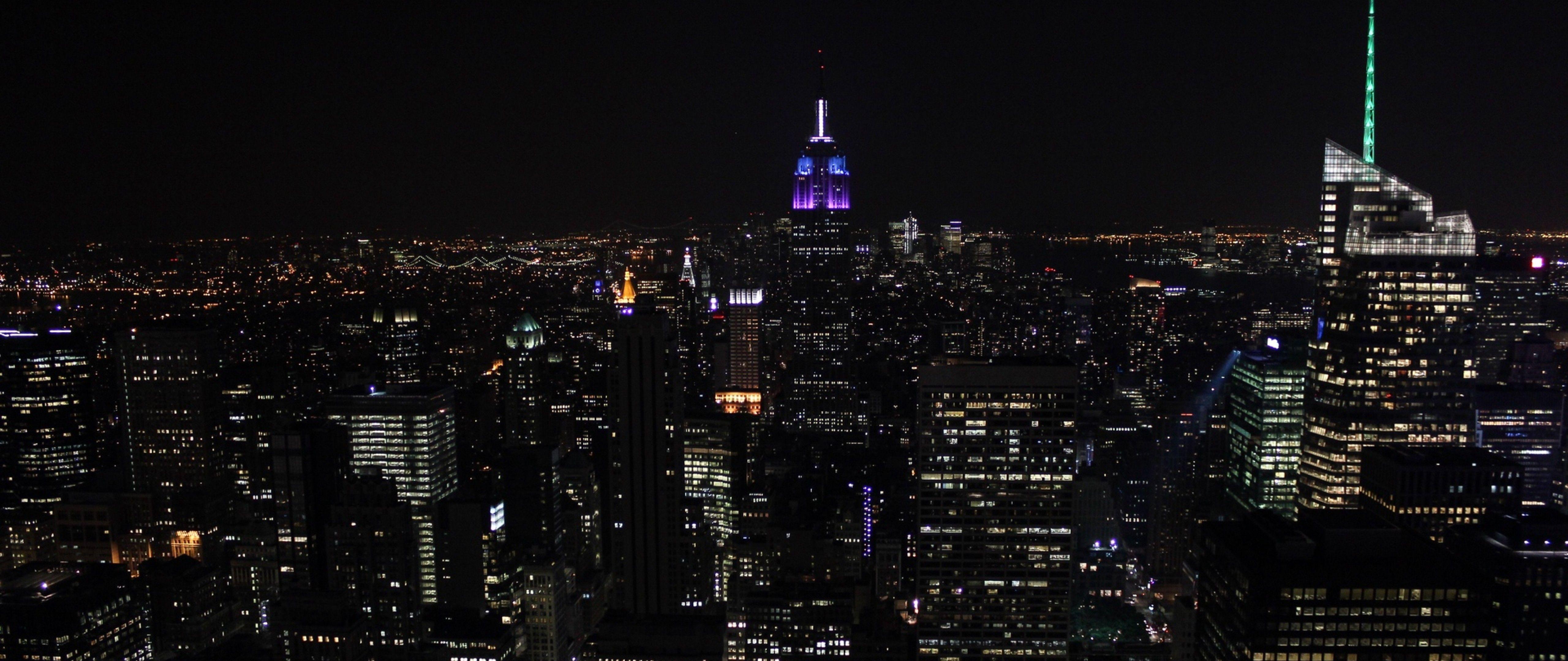 5120x2160 New York city lights HD Wallpaper 4K Ultra HD Wide TV
