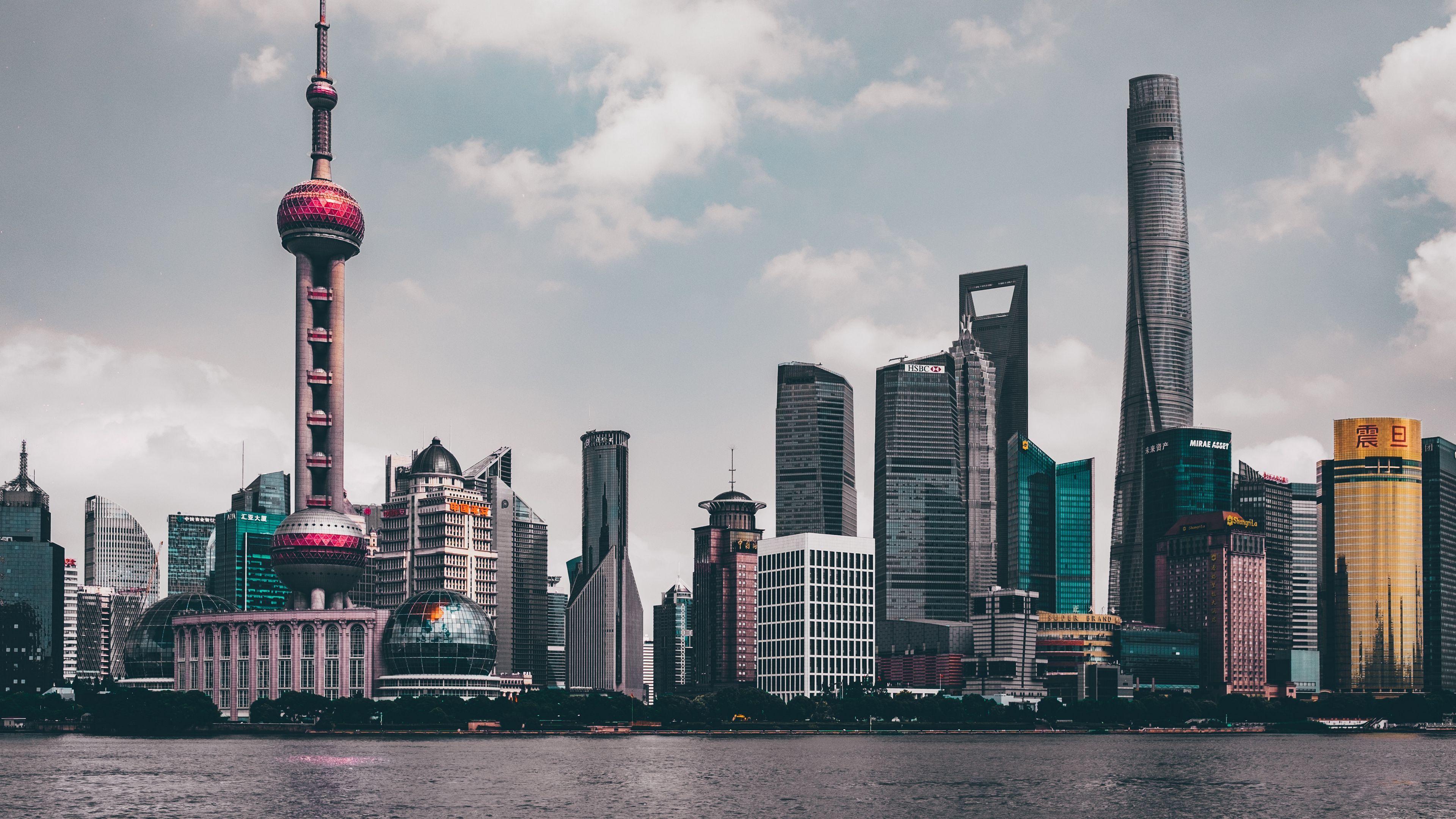 3840x2160 Download wallpaper 3840x2160 shanghai, china, skyscrapers 4k uhd 16:9 HD background