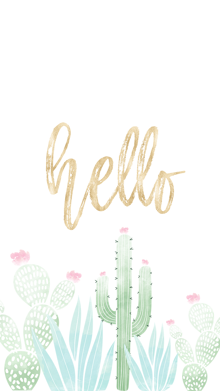 750x1334 Cute Aesthetic Cactus Wallpaper