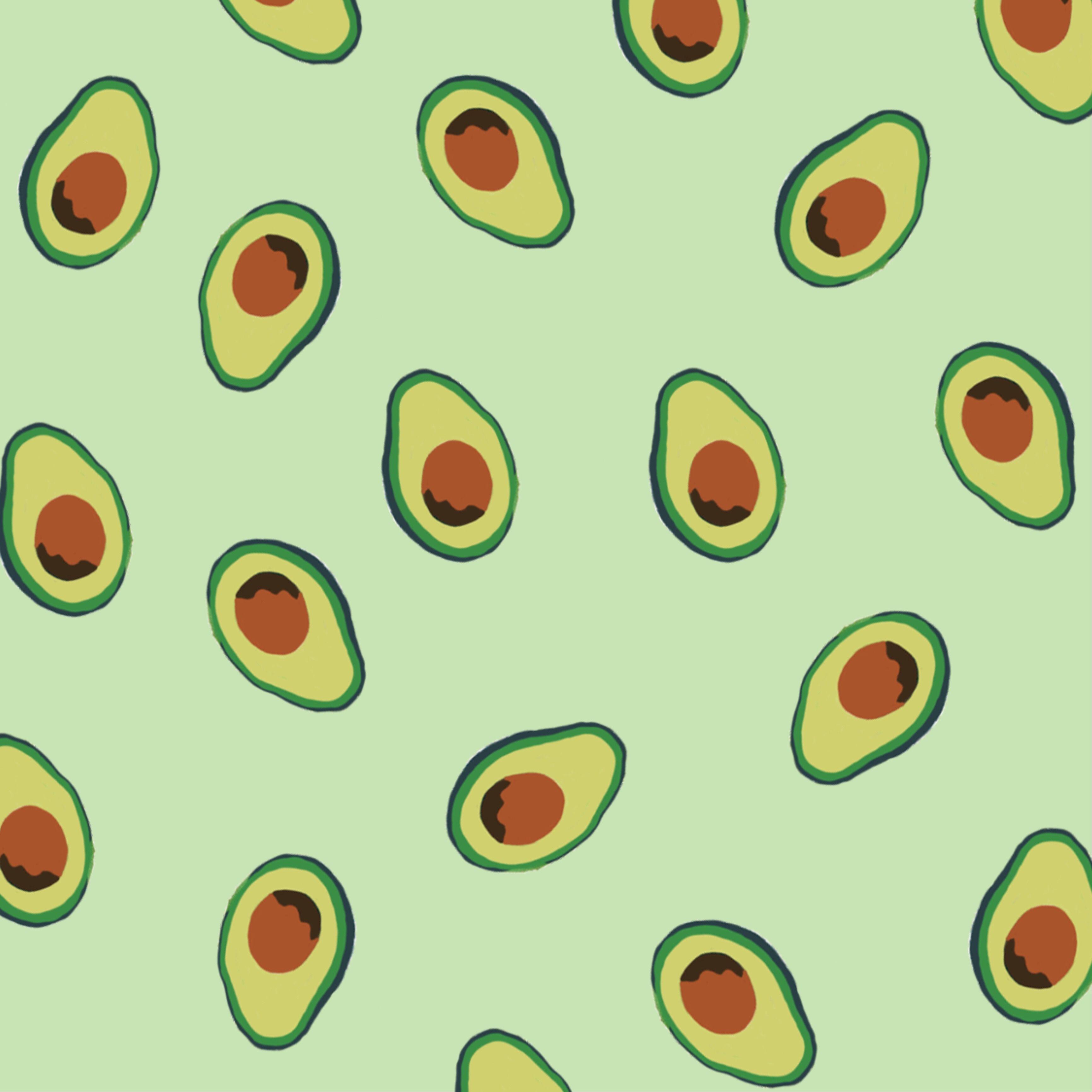 Avocado wallpaper pattern Seamless design with  Stock Illustration  62734770  PIXTA