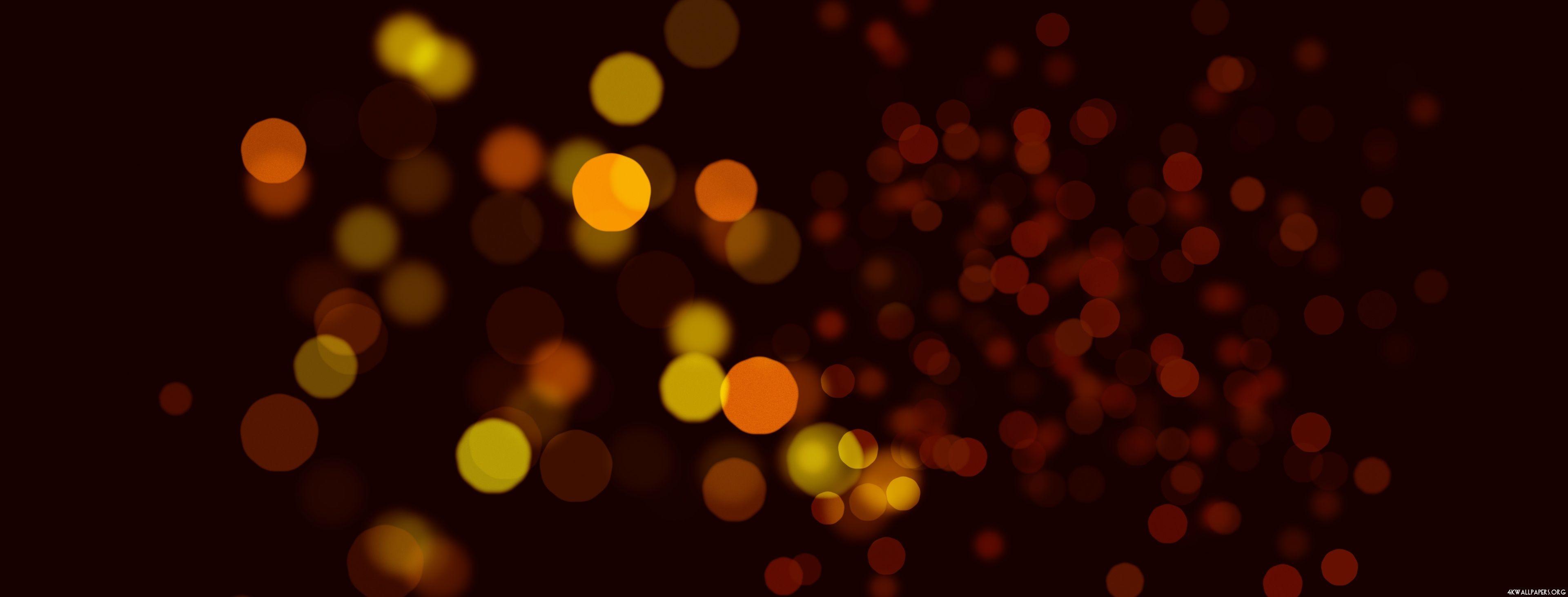 3840x1464 4K Bokeh Lights Wallpaper