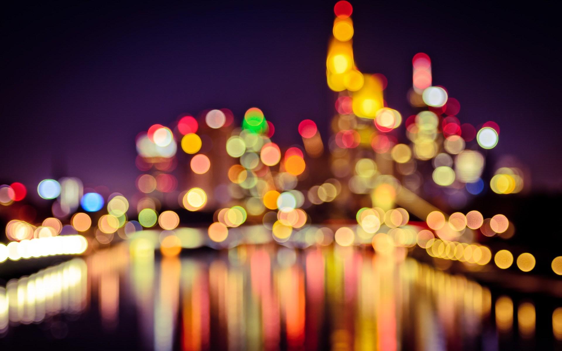 1920x1200 Lights Night Bokeh City