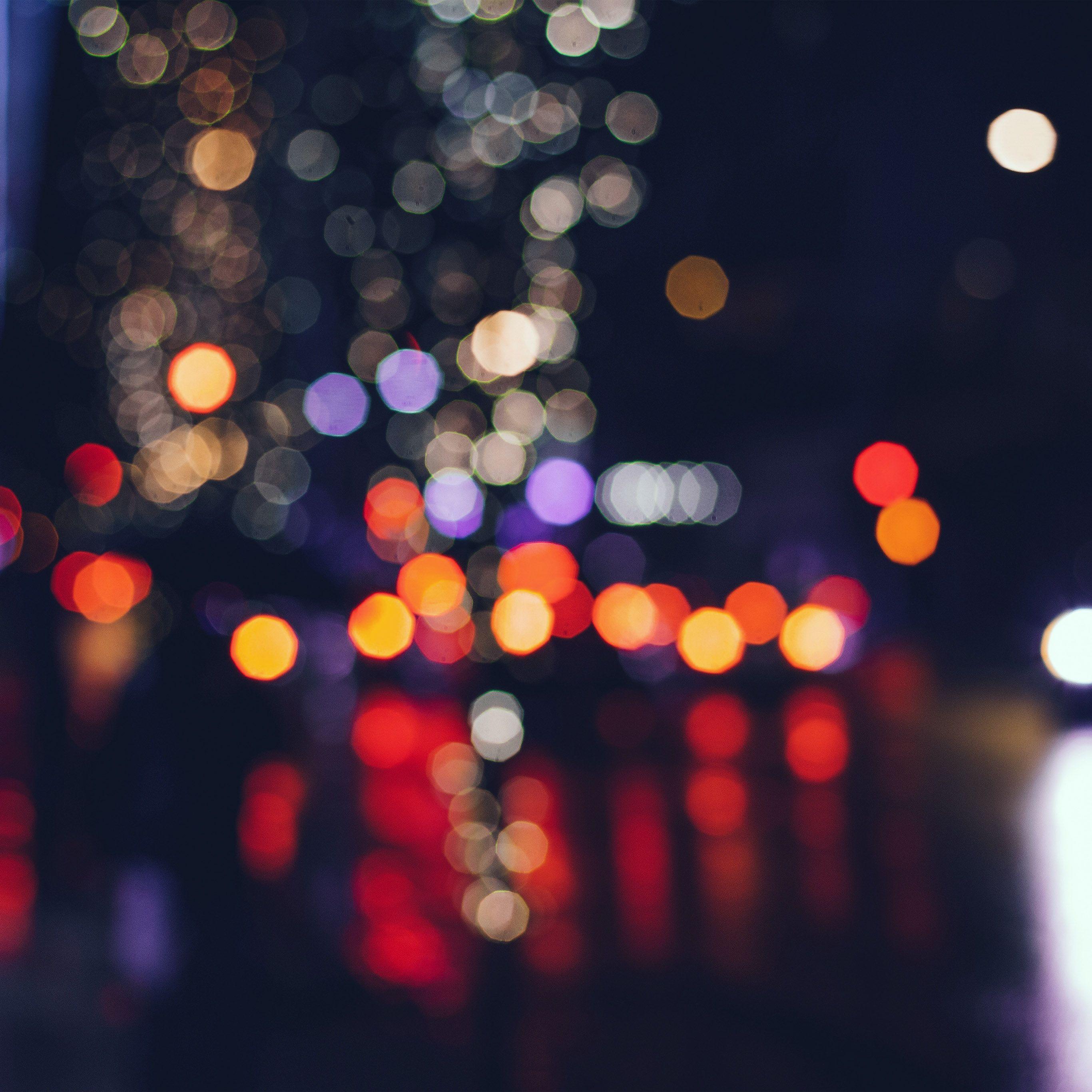 2732x2732 Night Bokeh Art Dark Light Pattern Wallpaper
