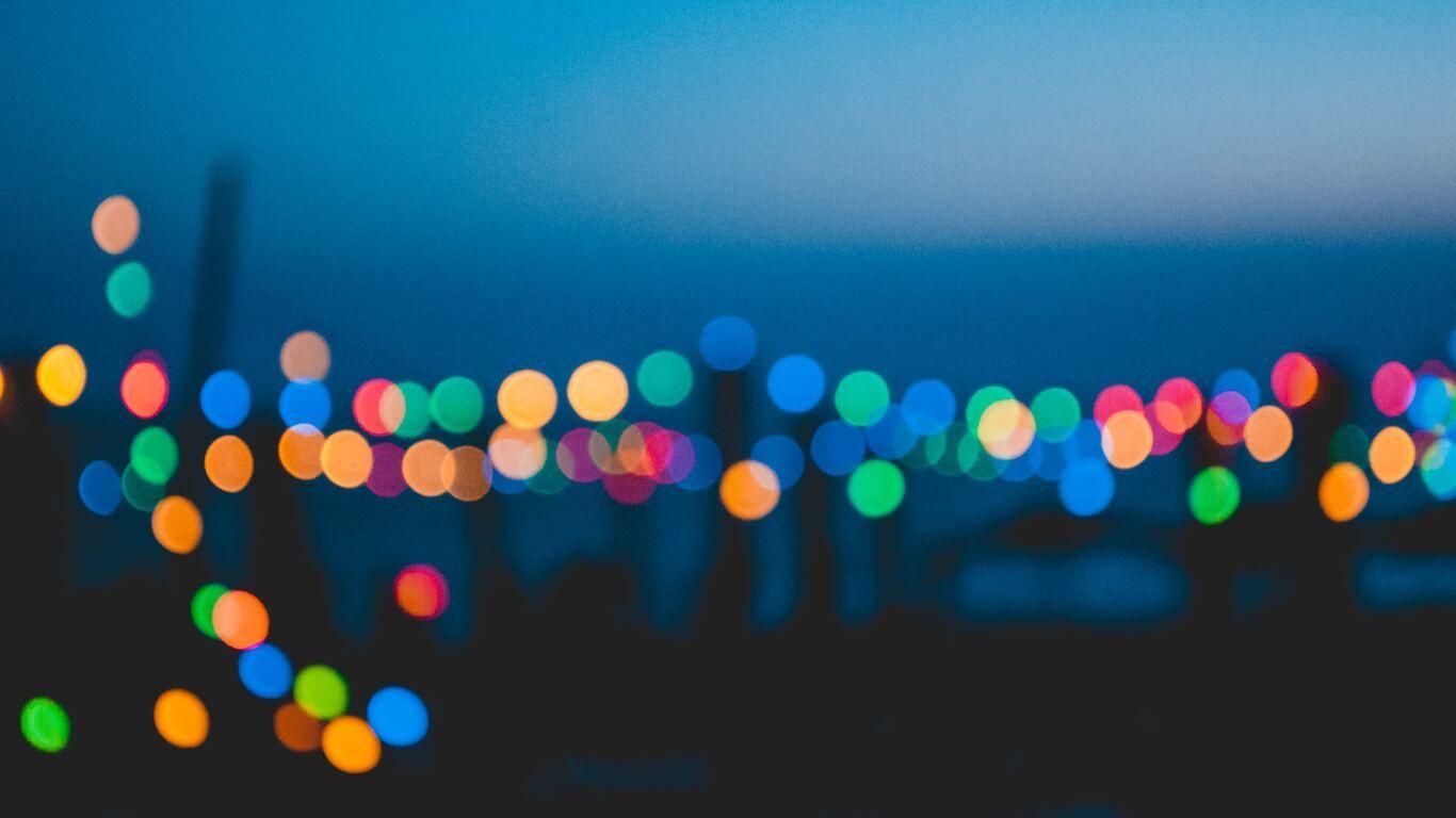 1366x768 Colorful Night Lights Bokeh Effect 1366x768 Resolution HD 4k Wallpaper, Image, Background, Photo and Picture