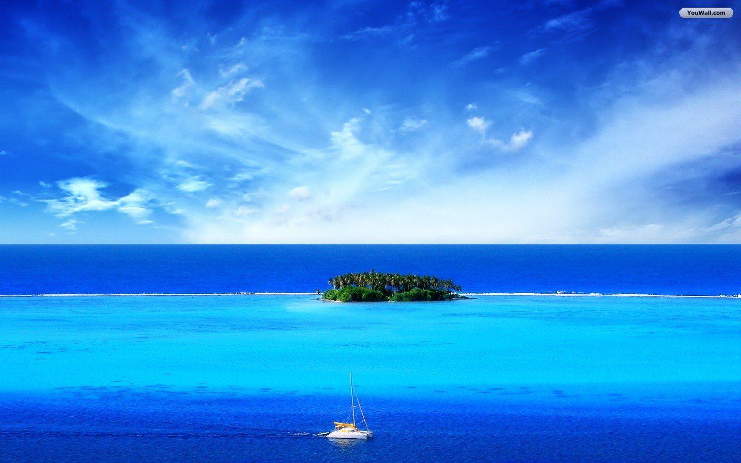 1440x900 Wallpaper Blue Beach