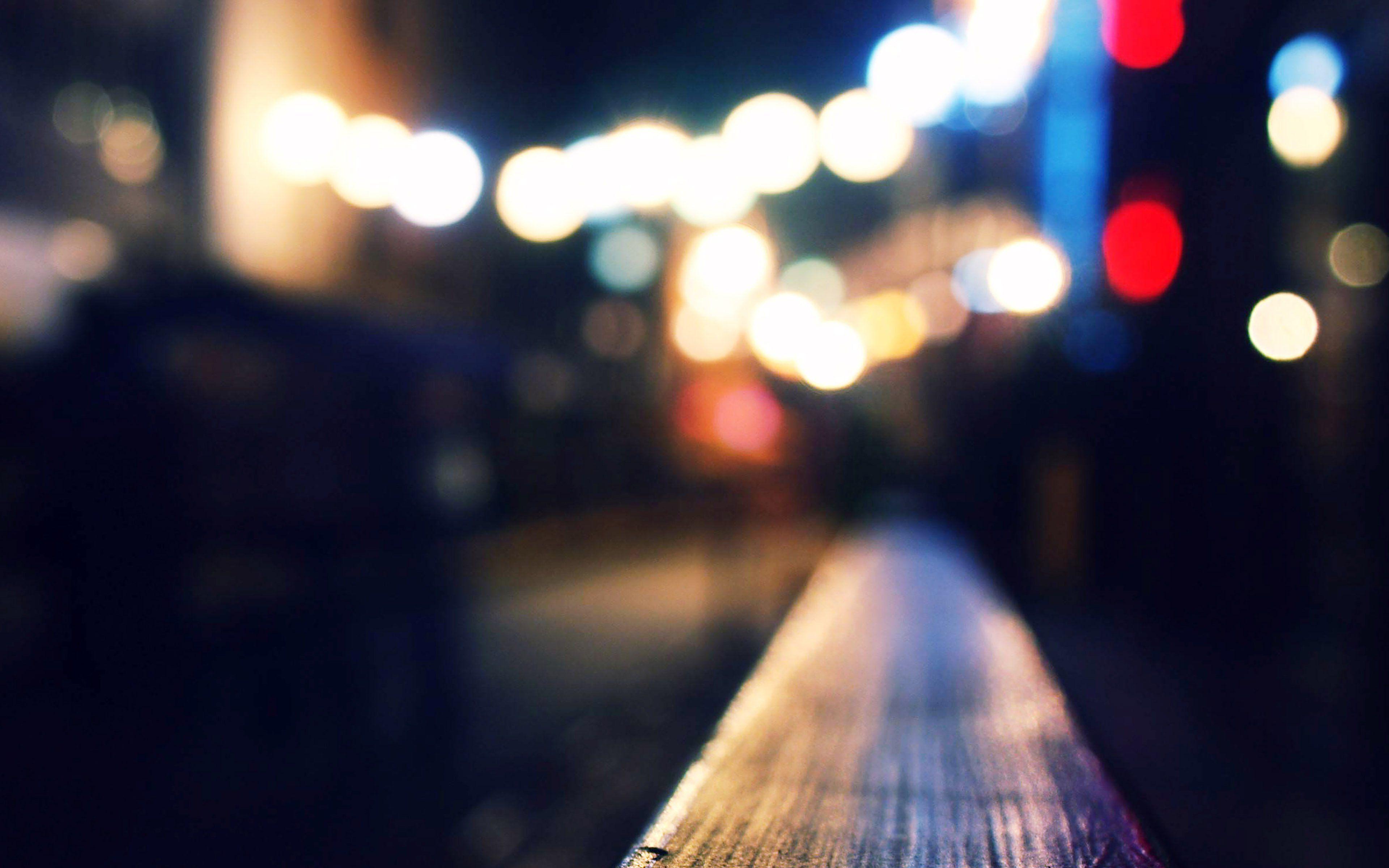 3840x2400 bokeh, Blue, Love, Night, Siren, Lights, City Wallpaper HD / Desktop and Mobile Background